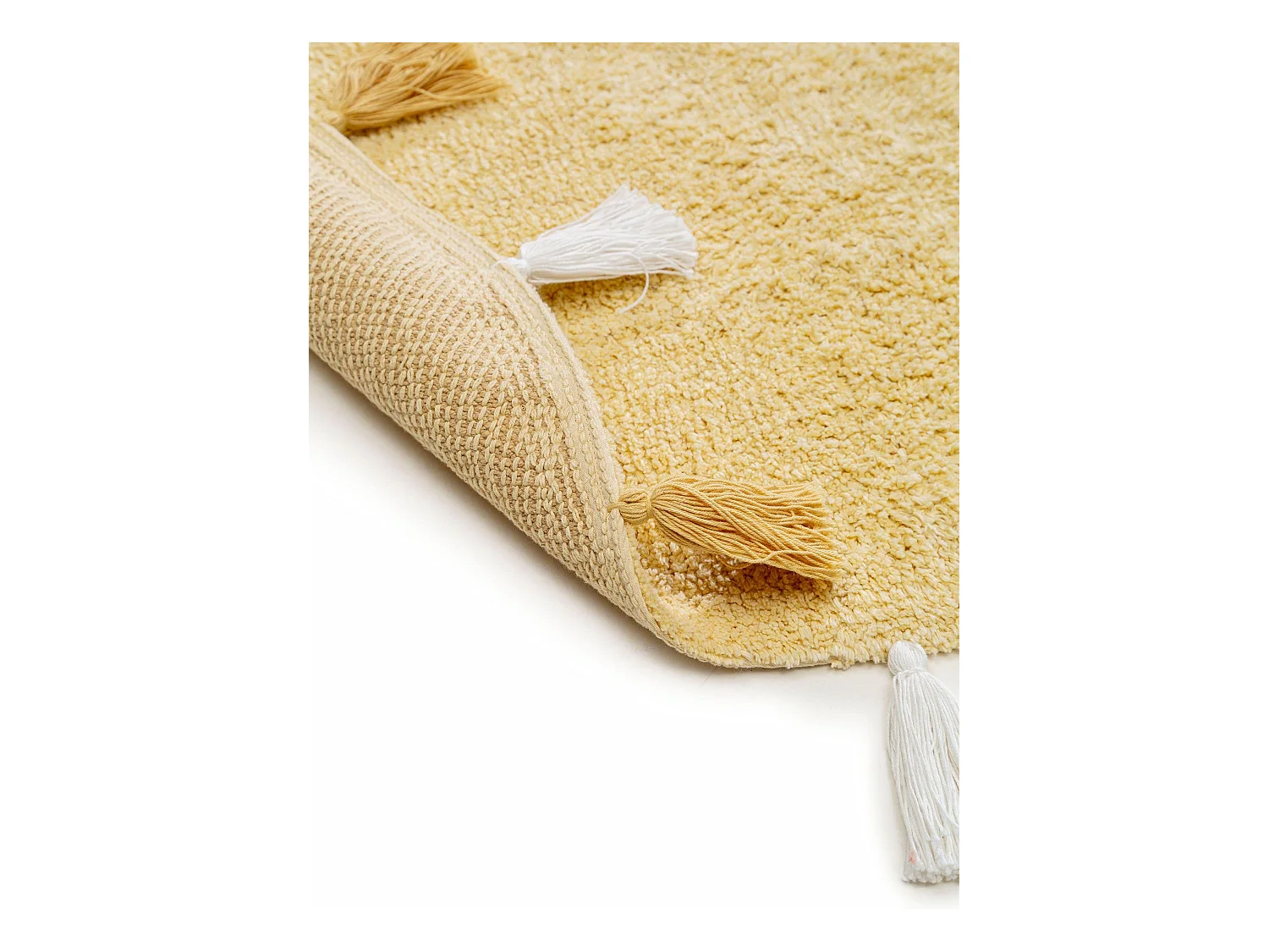 Tapis lavables pour enfants Malu Jaune ø 100 cm rond