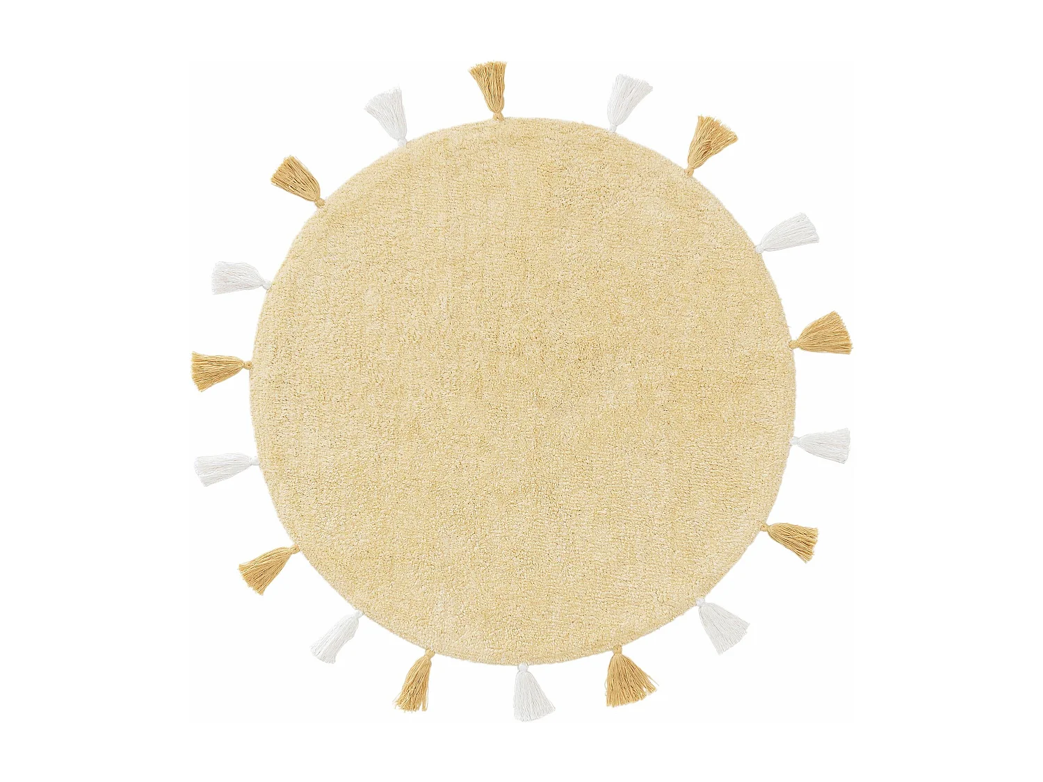 Tapis lavables pour enfants Malu Jaune ø 100 cm rond