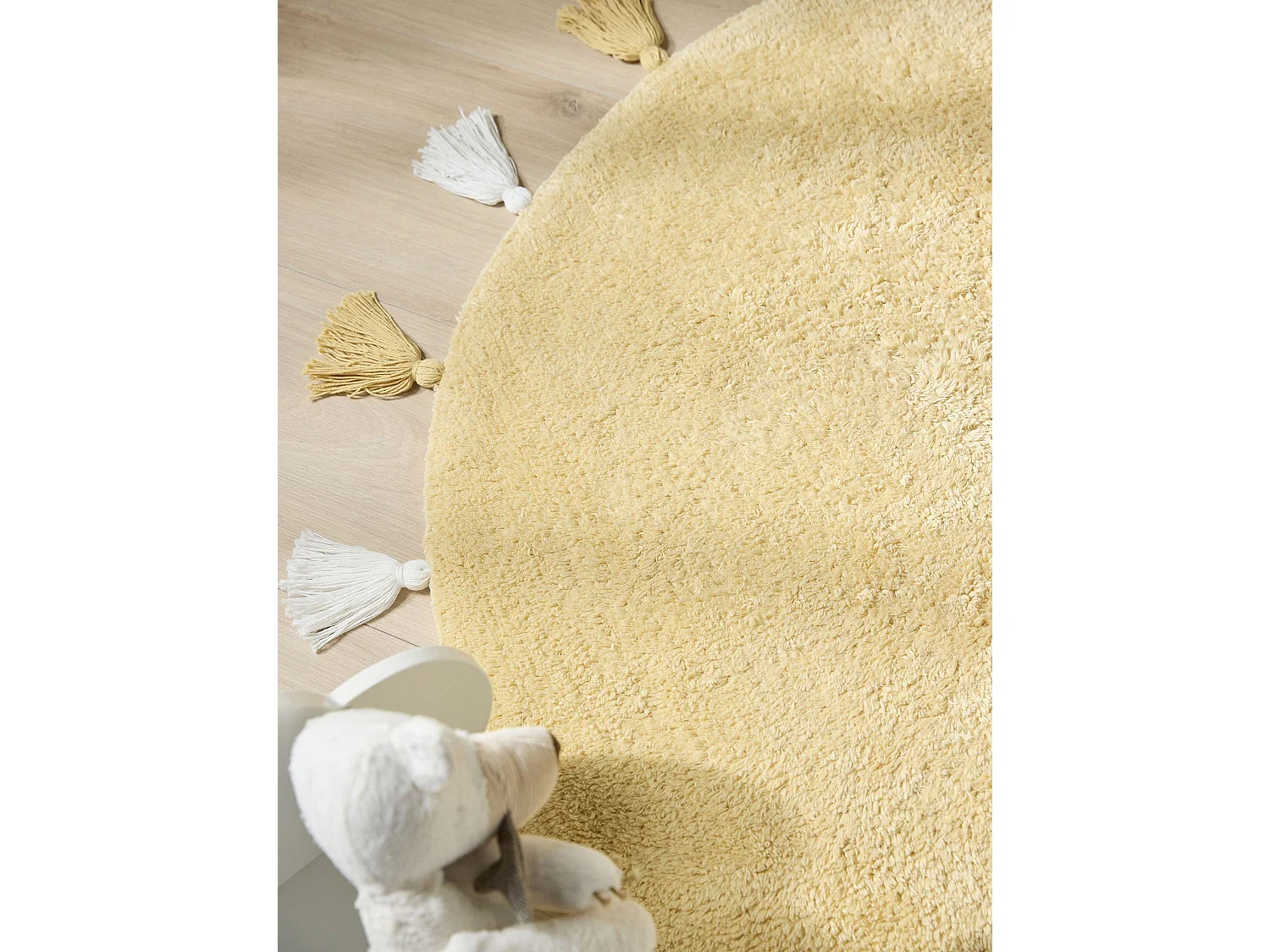 Tapis lavables pour enfants Malu Jaune ø 100 cm rond