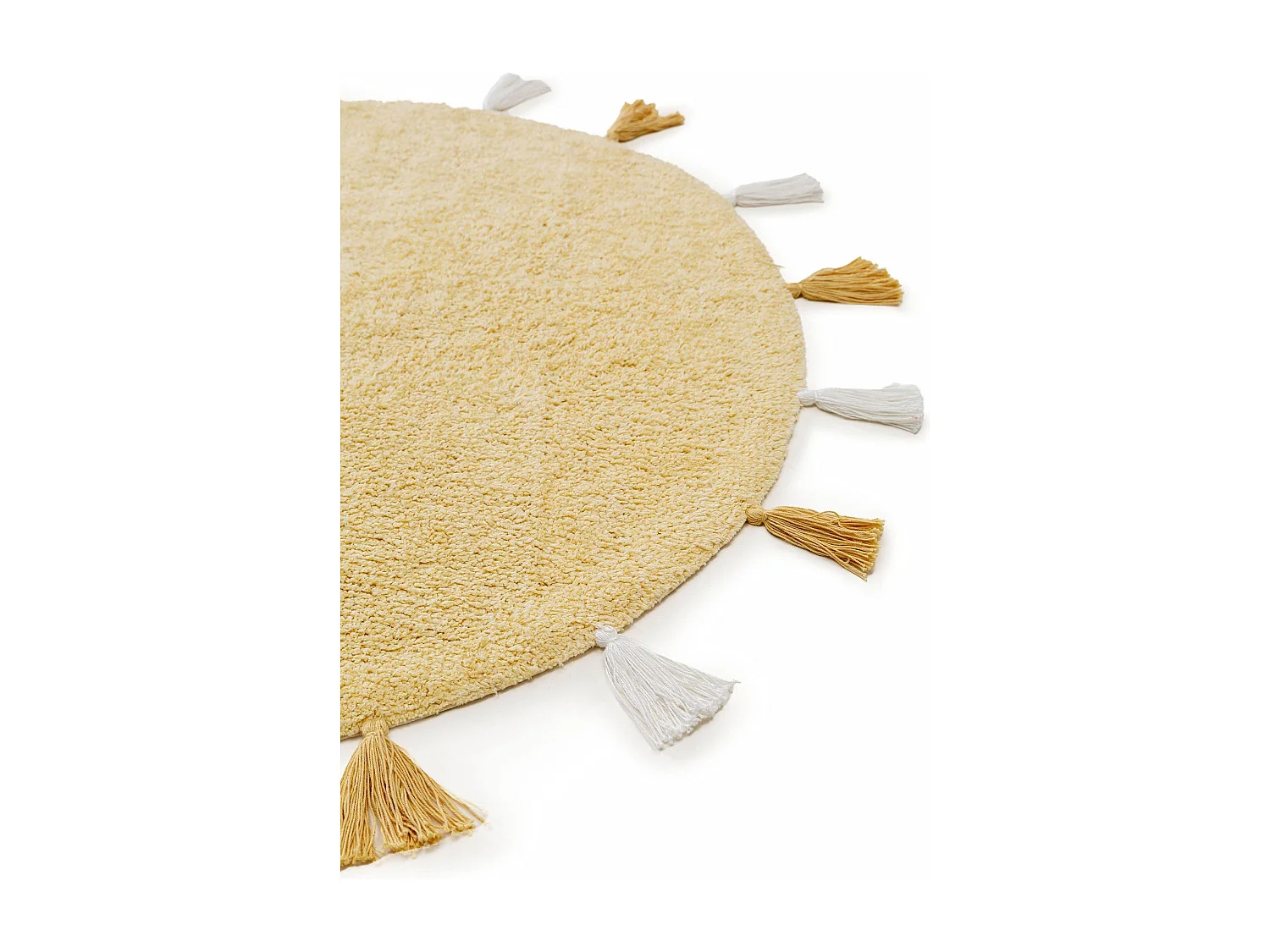 Tapis lavables pour enfants Malu Jaune ø 100 cm rond