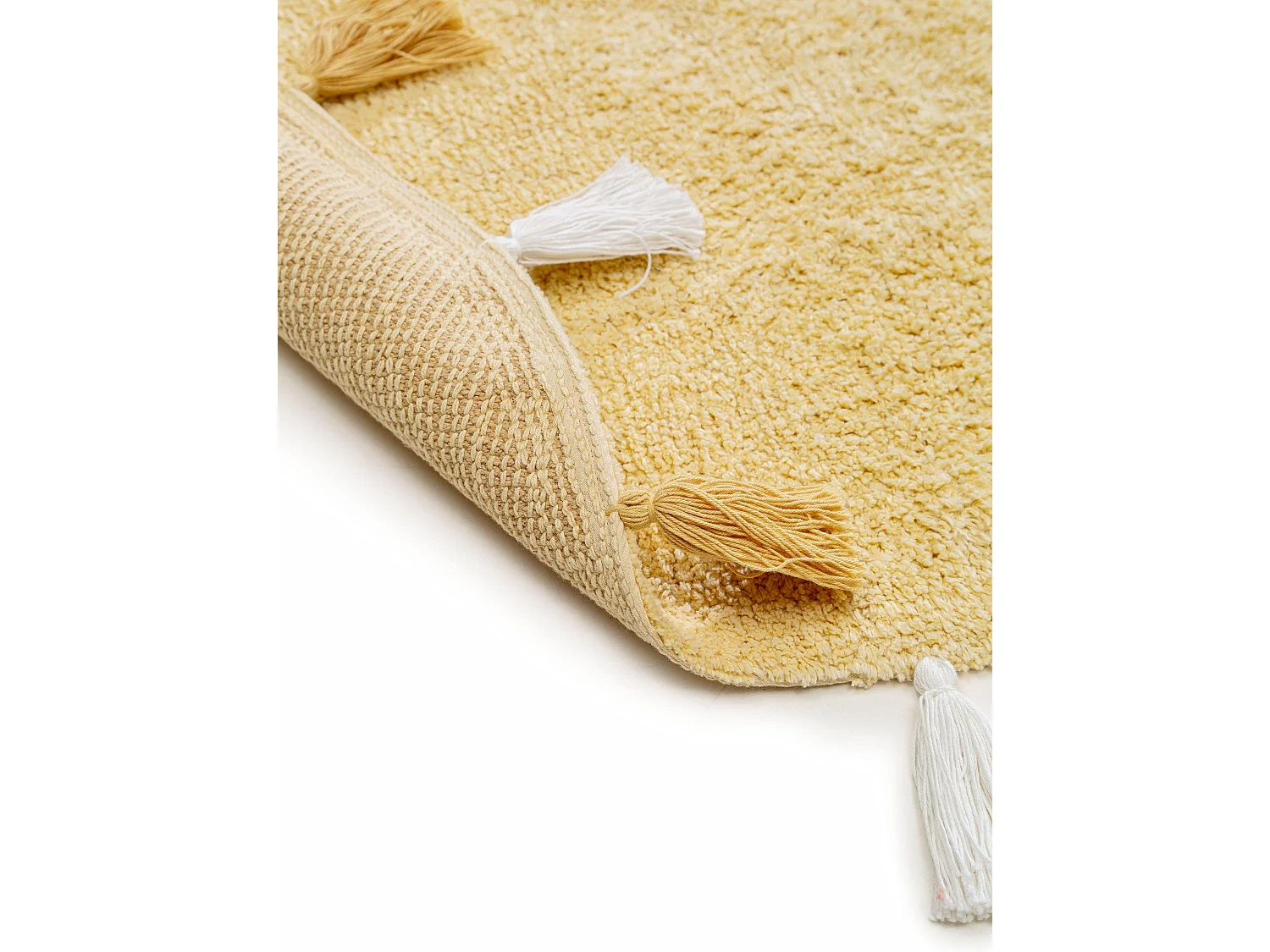 Tapis lavables pour enfants Malu Jaune ø 100 cm rond