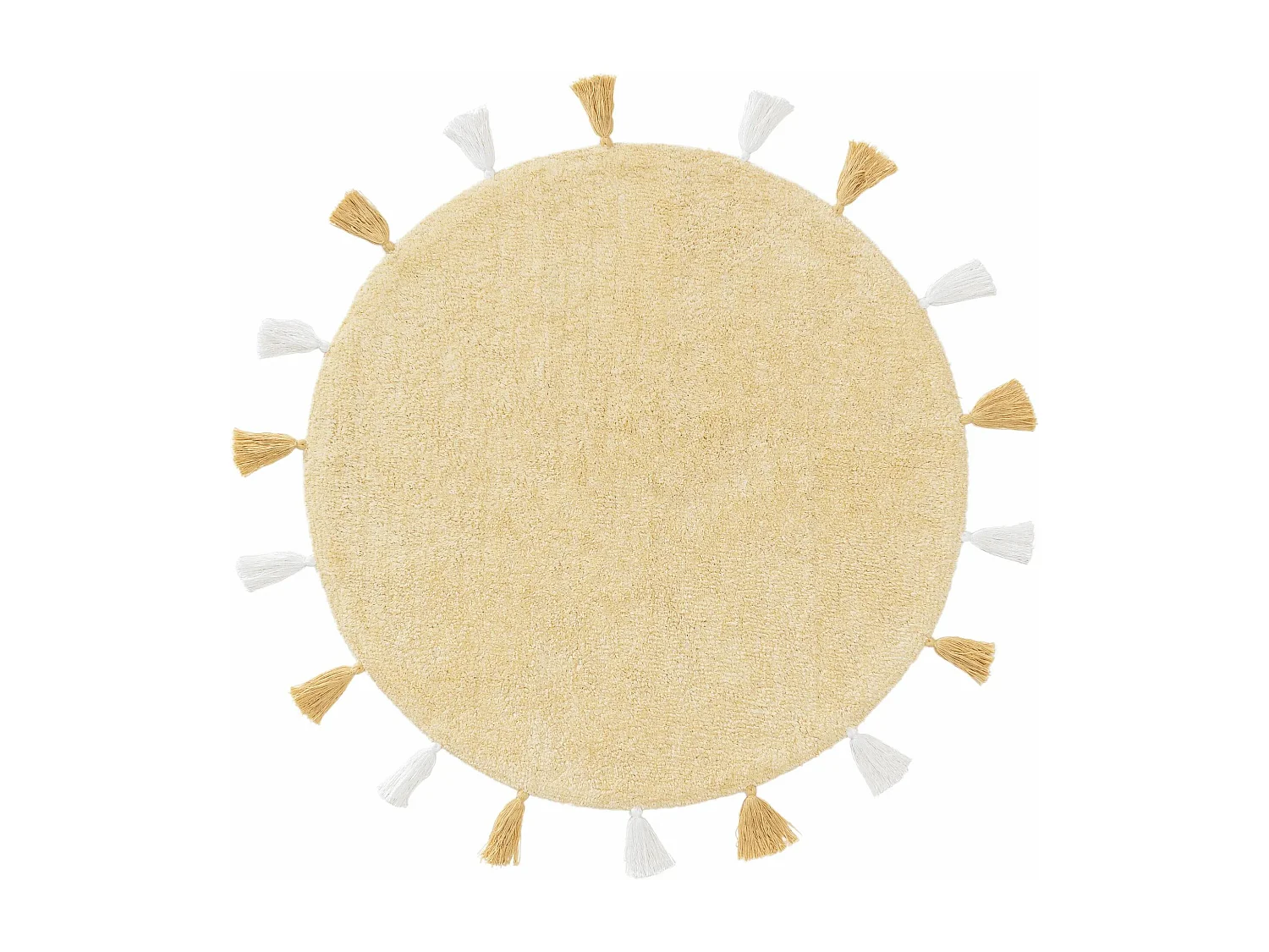 Tapis lavables pour enfants Malu Jaune ø 100 cm rond