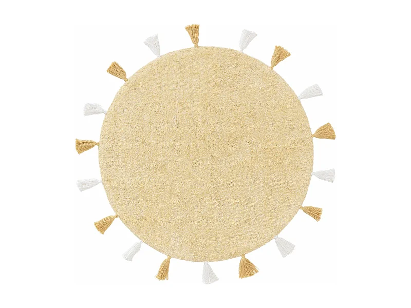 Tapis lavables pour enfants Malu Jaune ø 100 cm rond