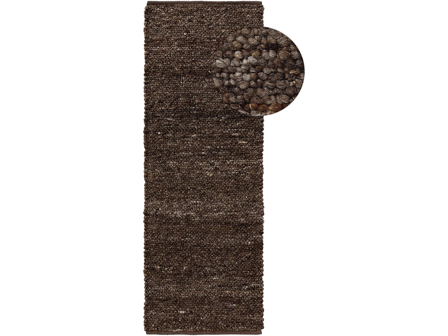Tapis de laine Finn Marron 70x200 cm