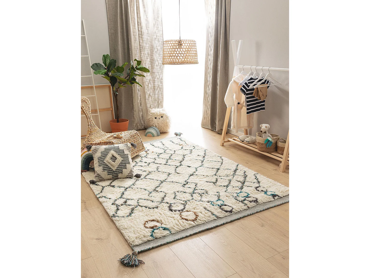 Tapis de laine Floki Ivory 120x170 cm