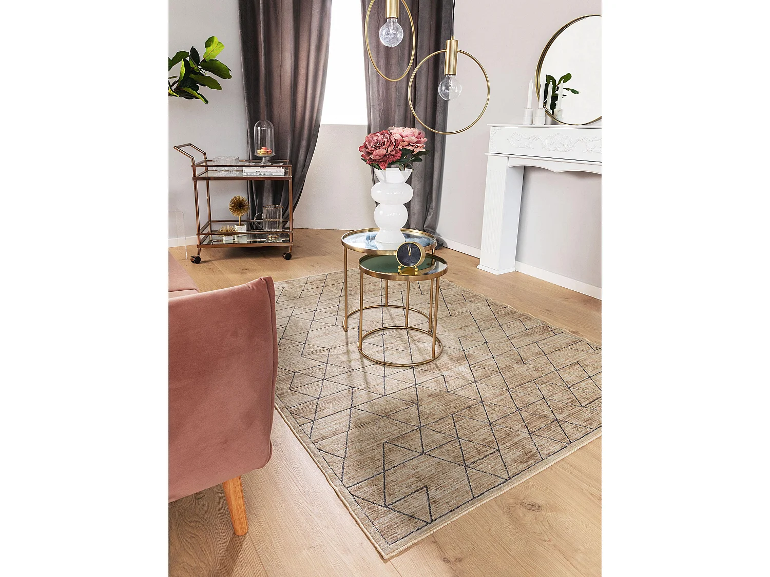 Tapis Daisy Crème 140x200 cm