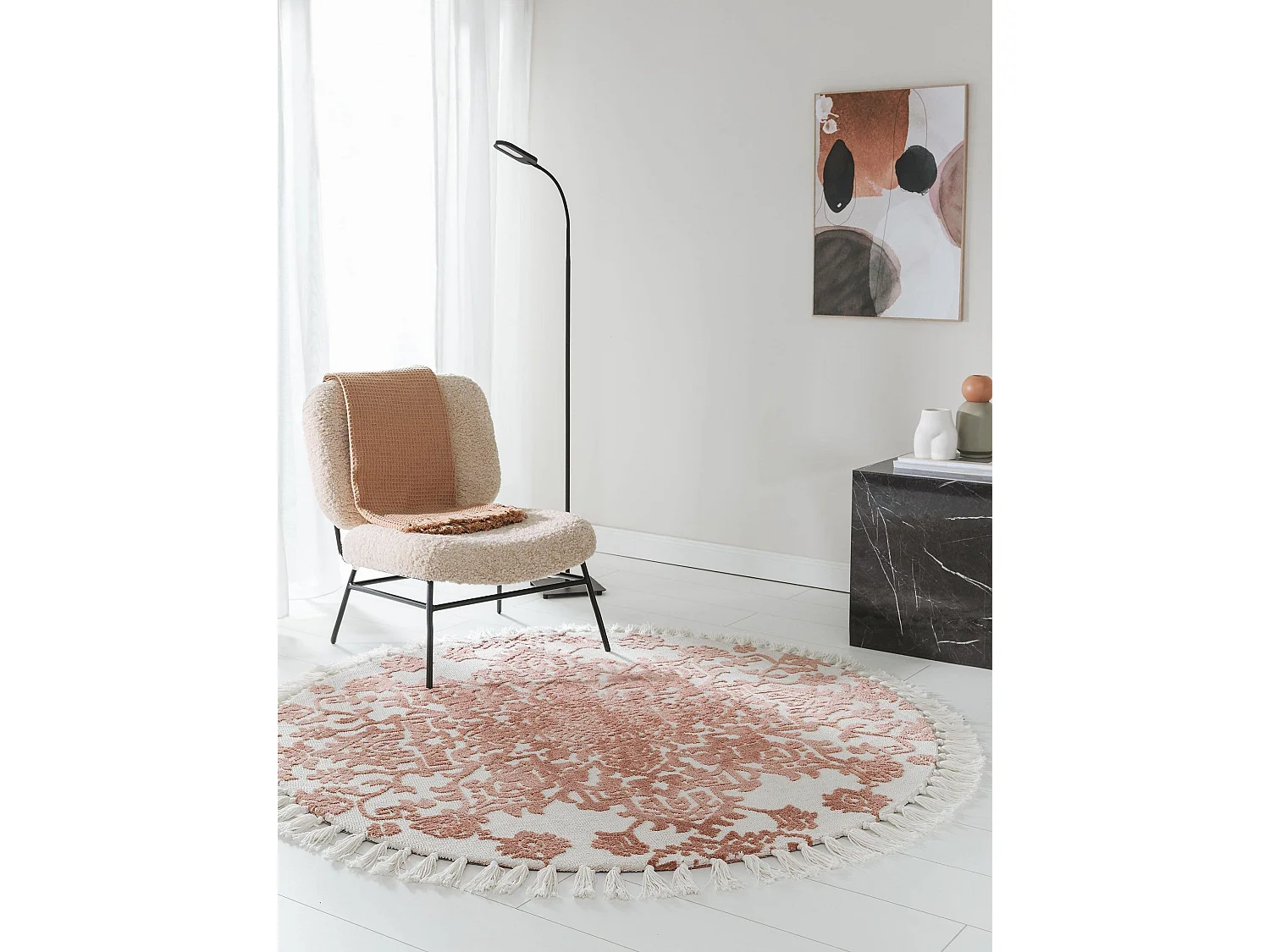 Tapis rond Elias Terracotta ø 150 cm rond
