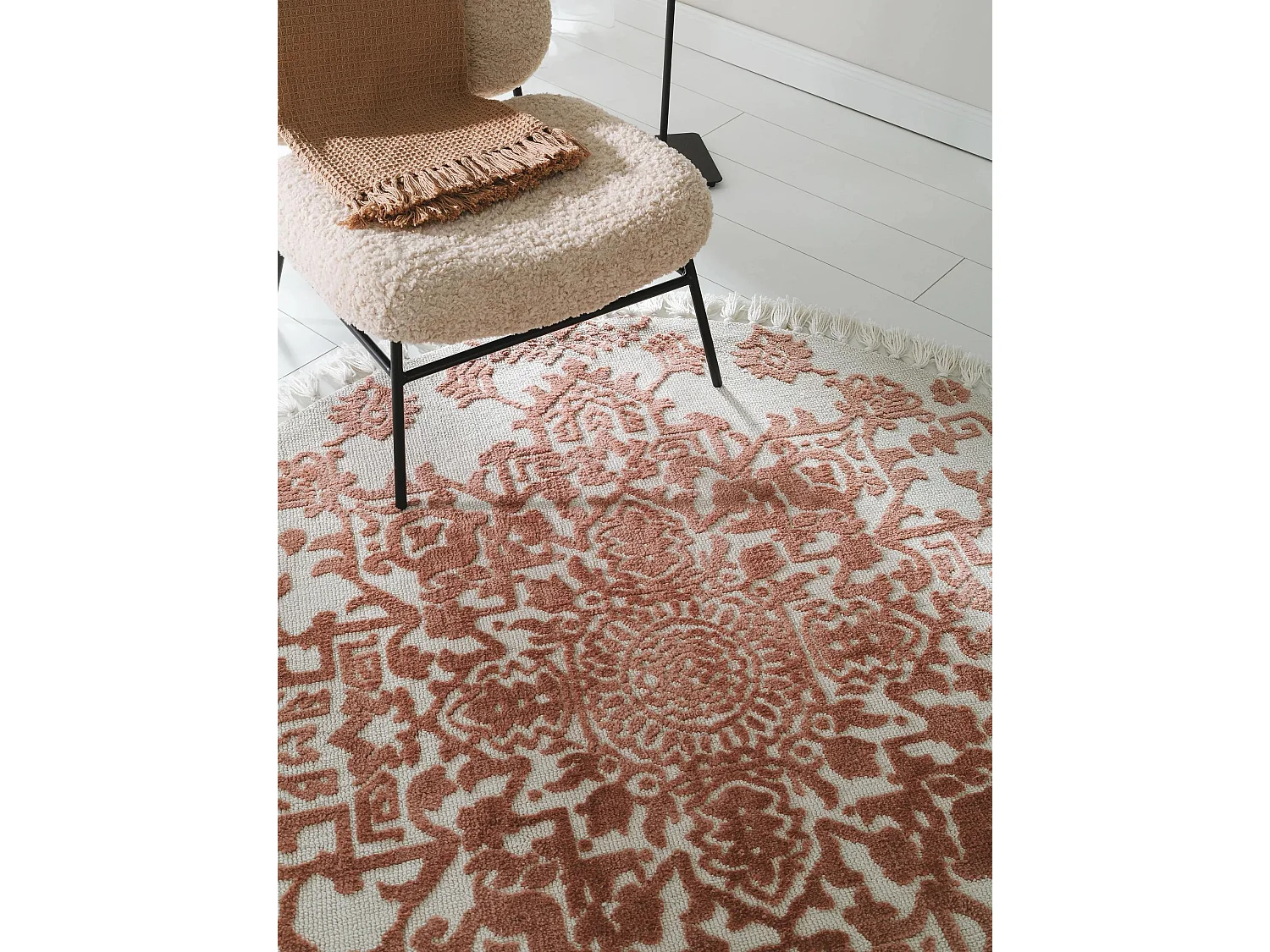 Tapis rond Elias Terracotta ø 150 cm rond