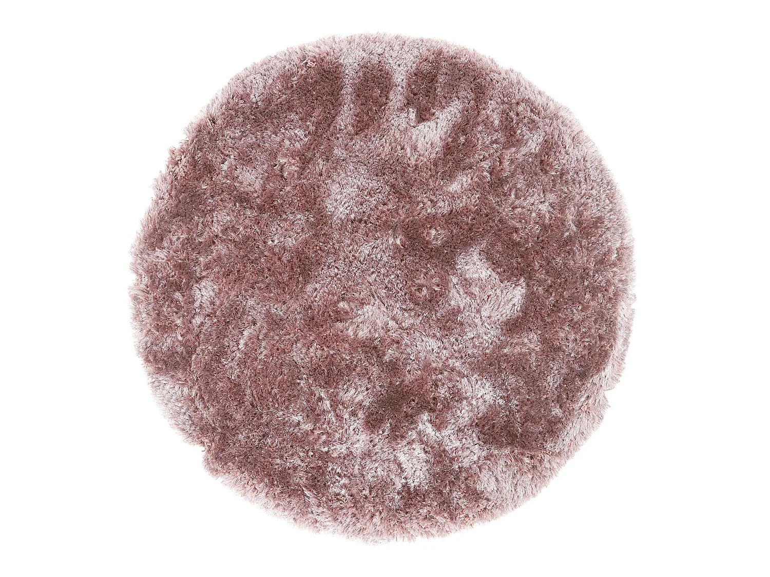 Tapis à poils longs rond Bright Mauve ø 150 cm rond