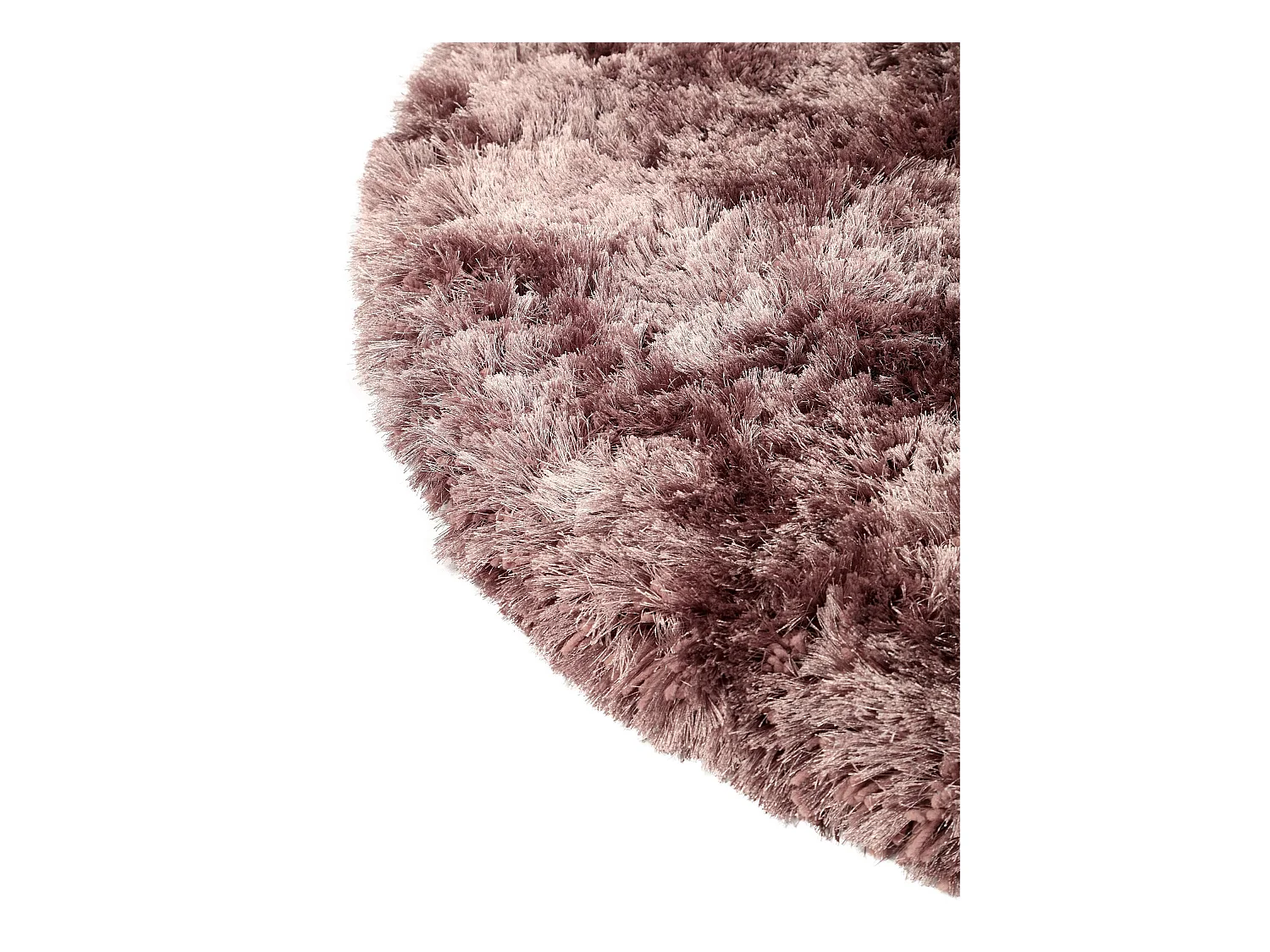 Tapis à poils longs rond Bright Mauve ø 150 cm rond