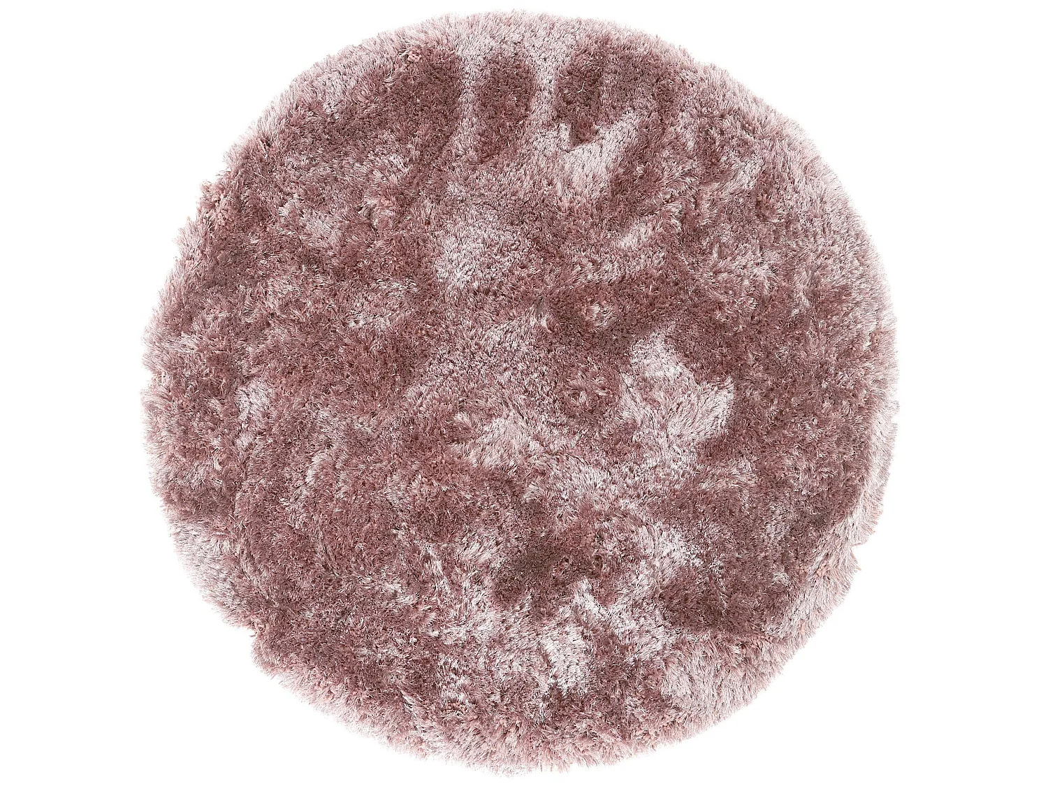 Tapis à poils longs rond Bright Mauve ø 150 cm rond