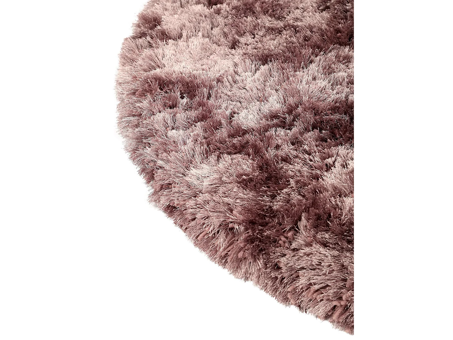 Tapis à poils longs rond Bright Mauve ø 150 cm rond