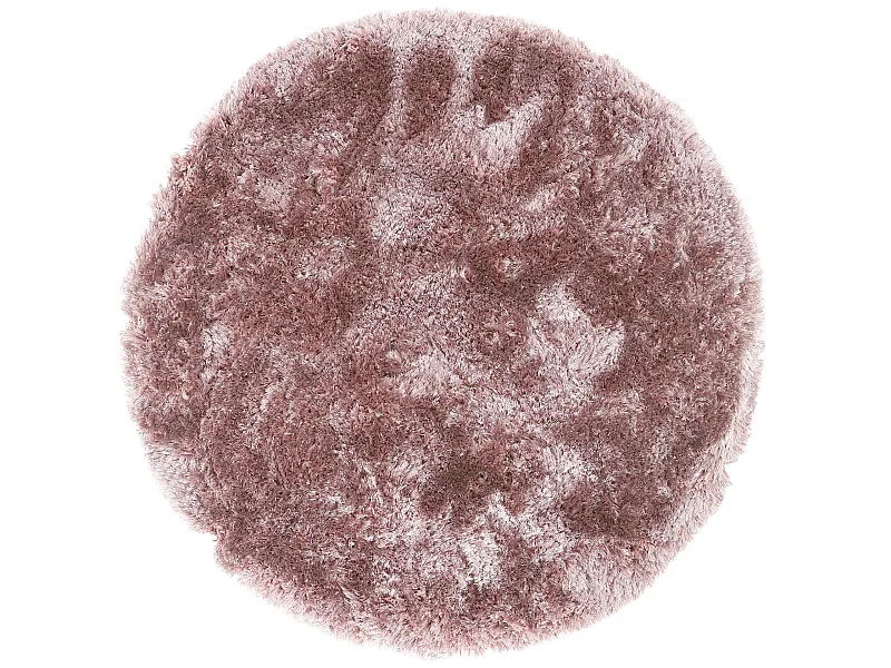 Tapis à poils longs rond Bright Mauve ø 150 cm rond