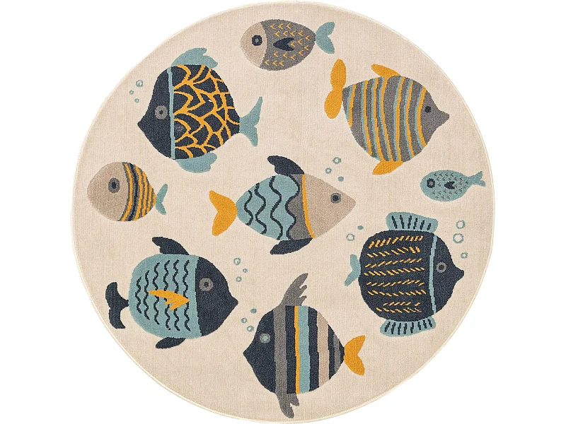 Tapis enfant Fabius Multicouleur ø 120 cm rond