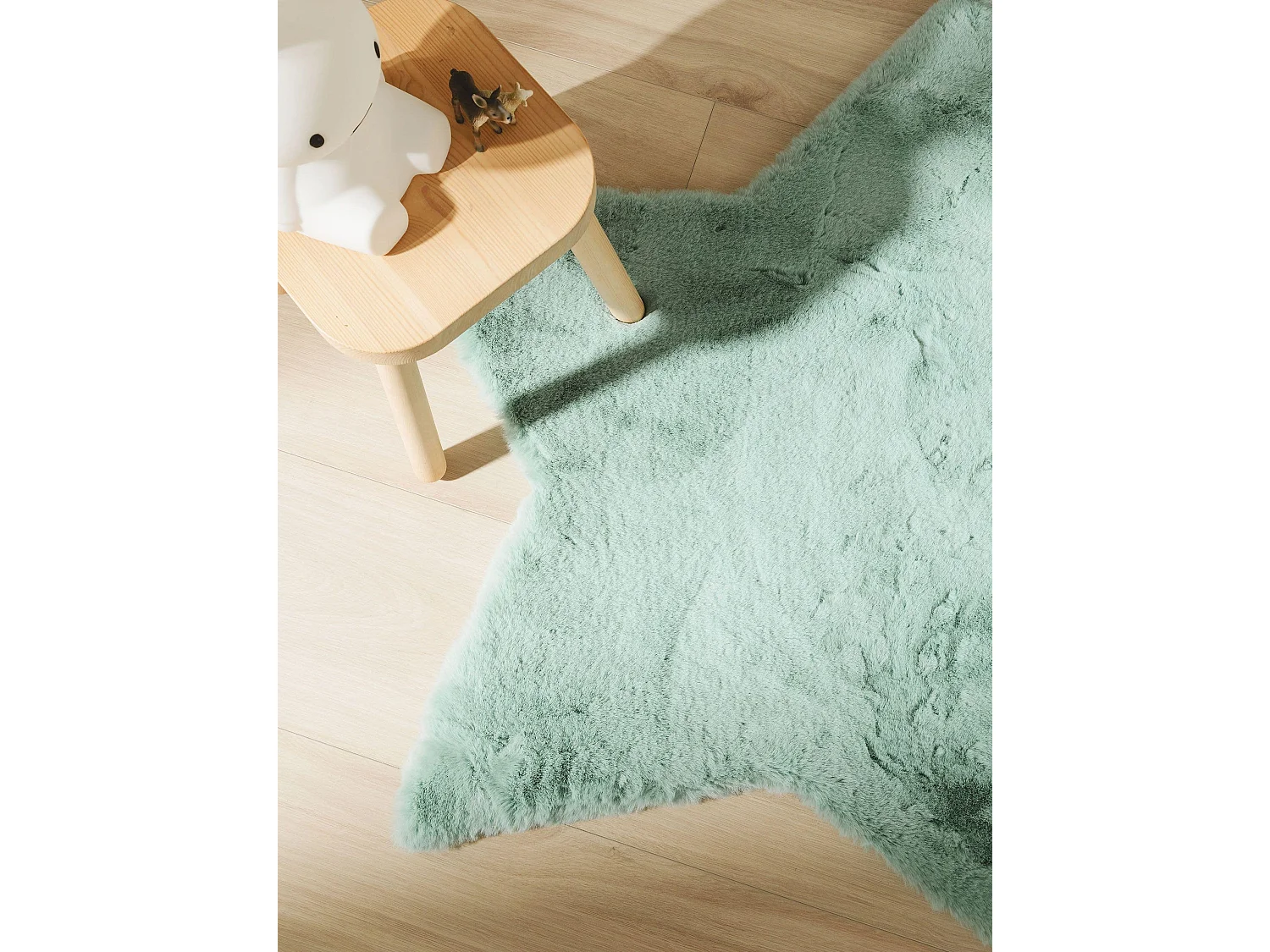 Tapis enfant Dave Bleu 100x100 cm