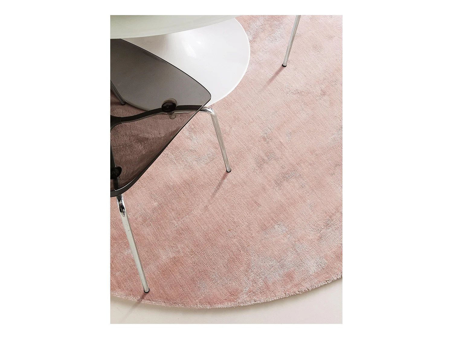 Tapis en viscose Rond Nela Rose ø 120 cm rond