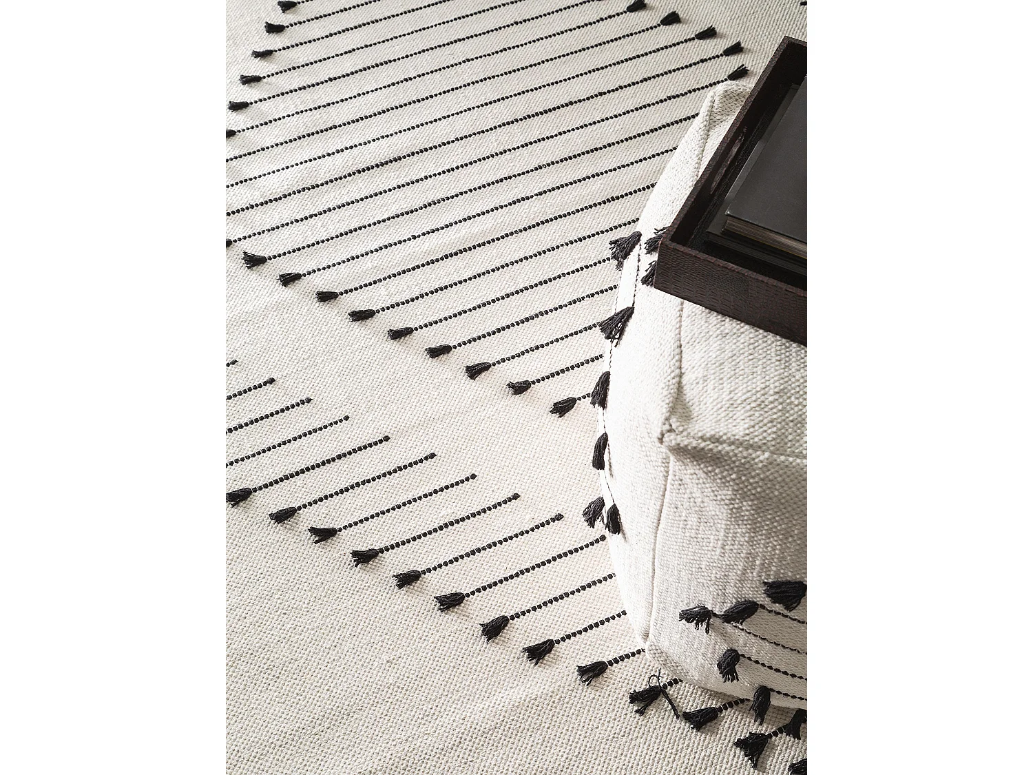 Tapis en coton Bo Ivory 120x170 cm