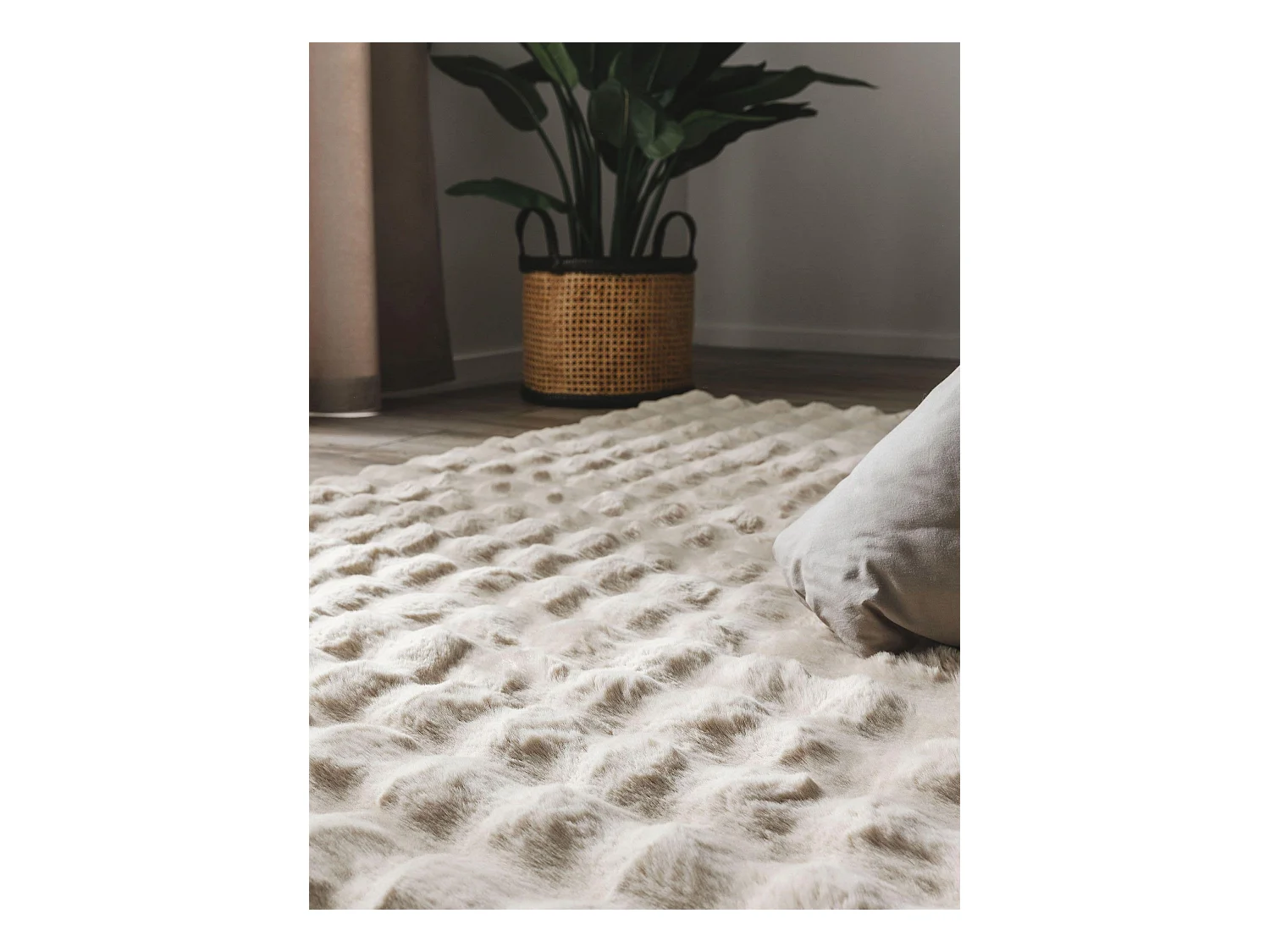 Tapis de fourrure Dave Beige 120x170 cm