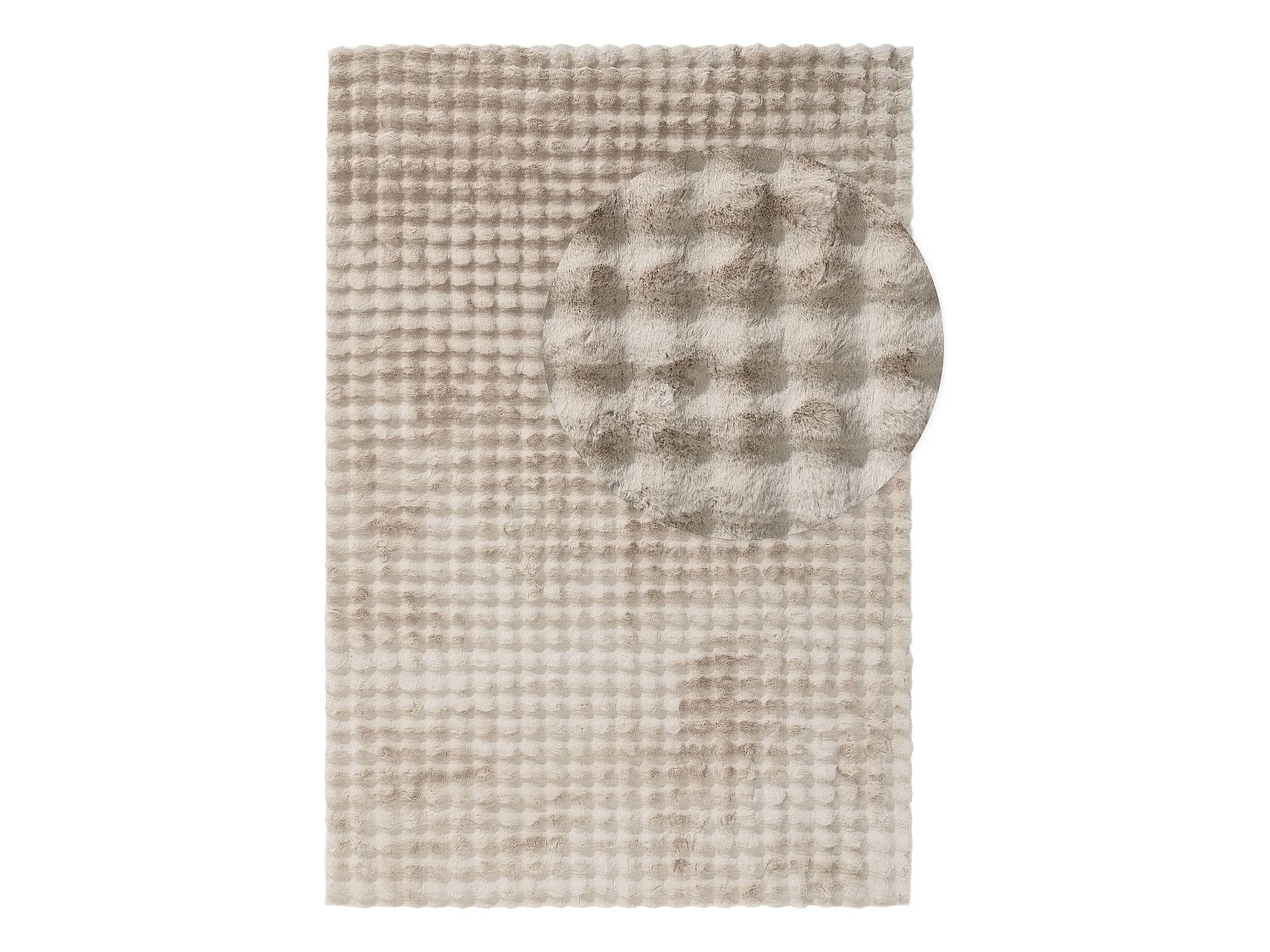 Tapis de fourrure Dave Beige 120x170 cm