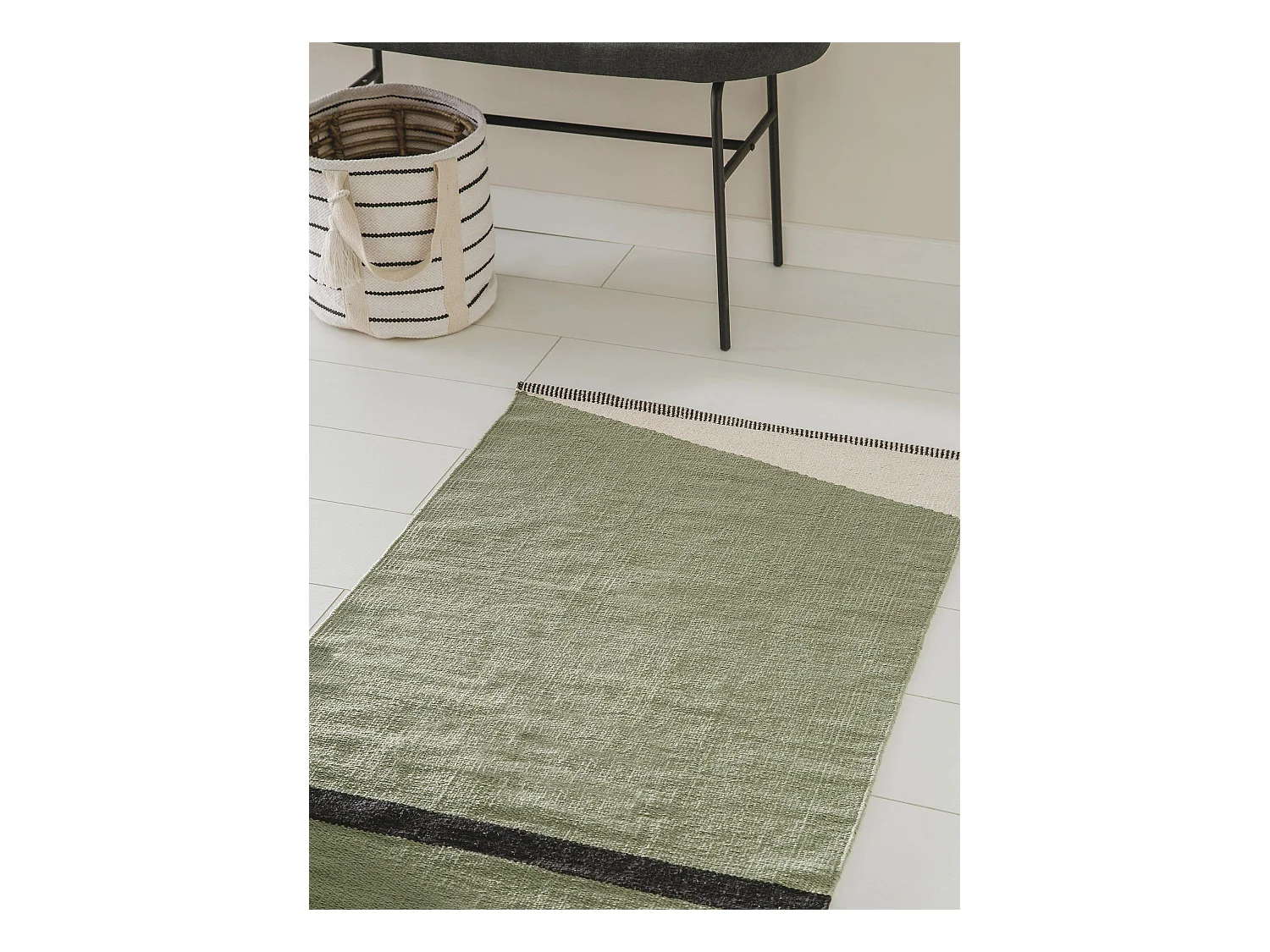 Tapis en coton Lenny Vert 70x200 cm