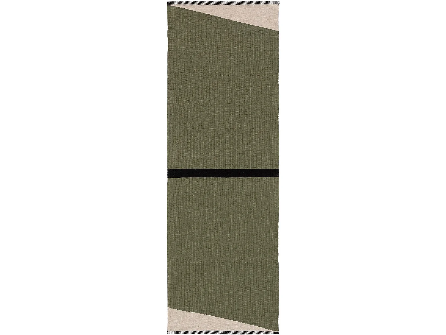 Tapis en coton Lenny Vert 70x200 cm