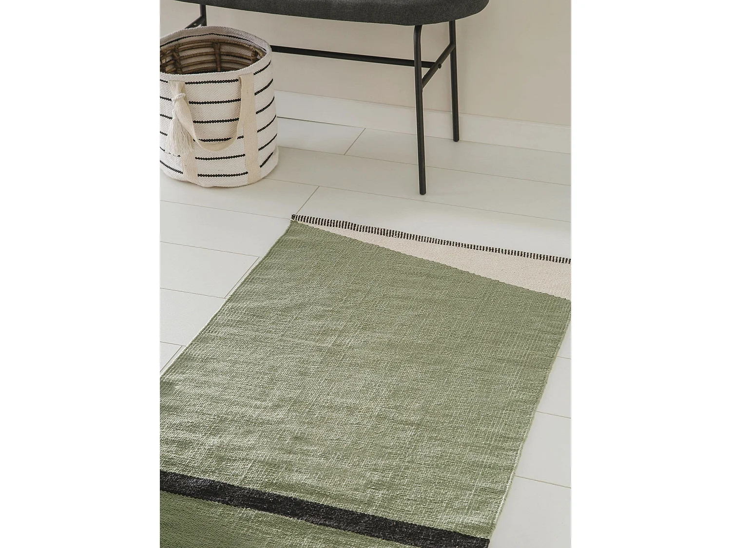 Tapis en coton Lenny Vert 70x200 cm