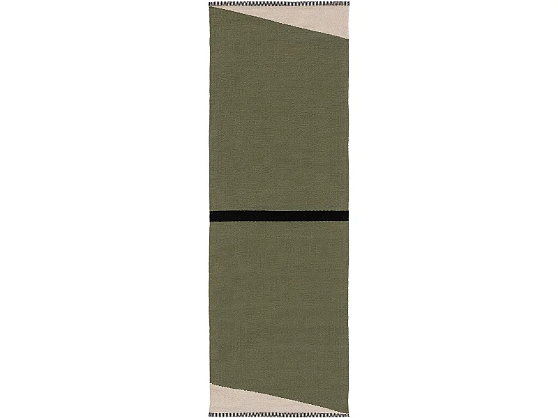 Tapis en coton Lenny Vert 70x200 cm