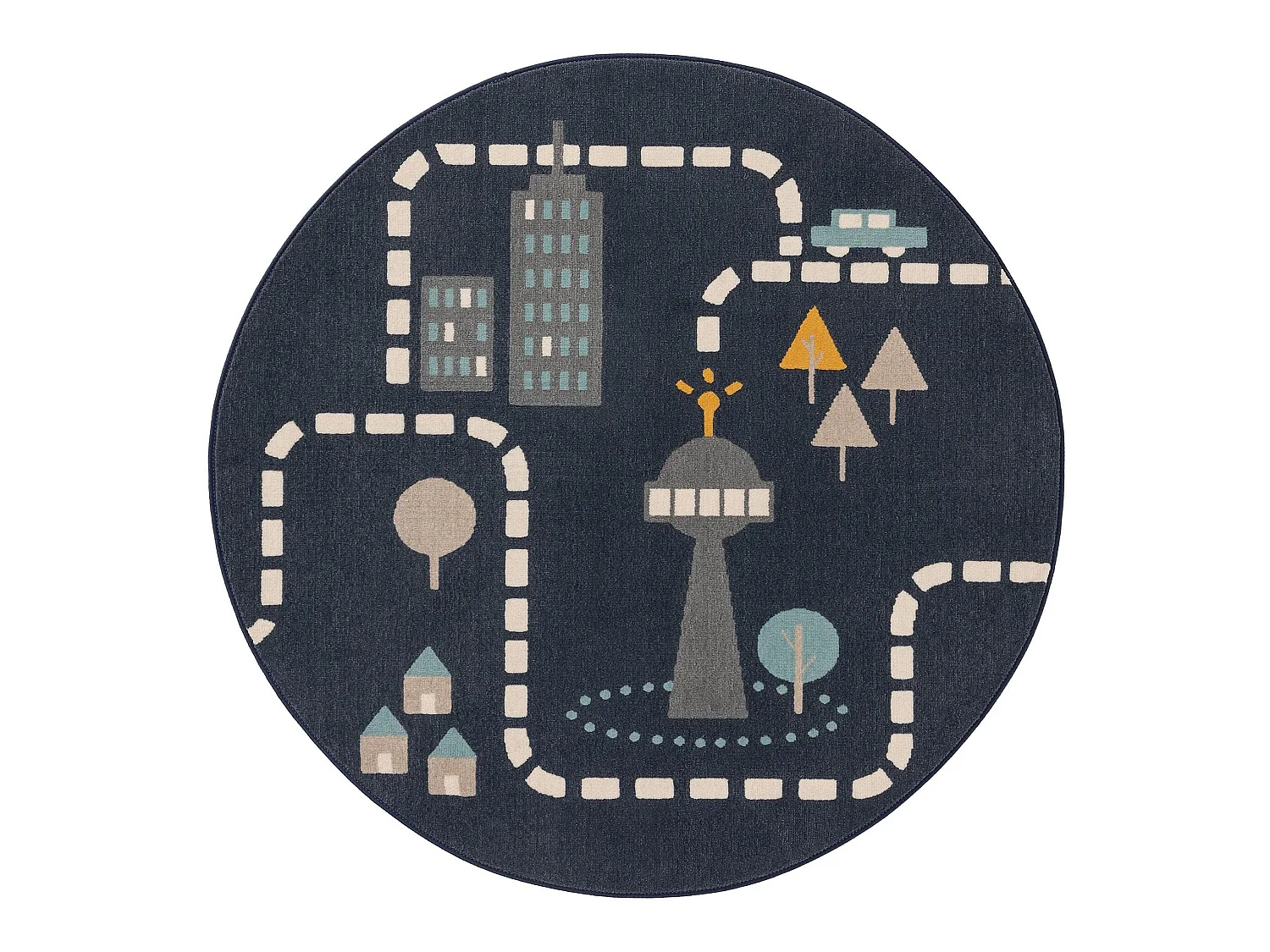 Tapis enfant Juno Bleu ø 120 cm rond
