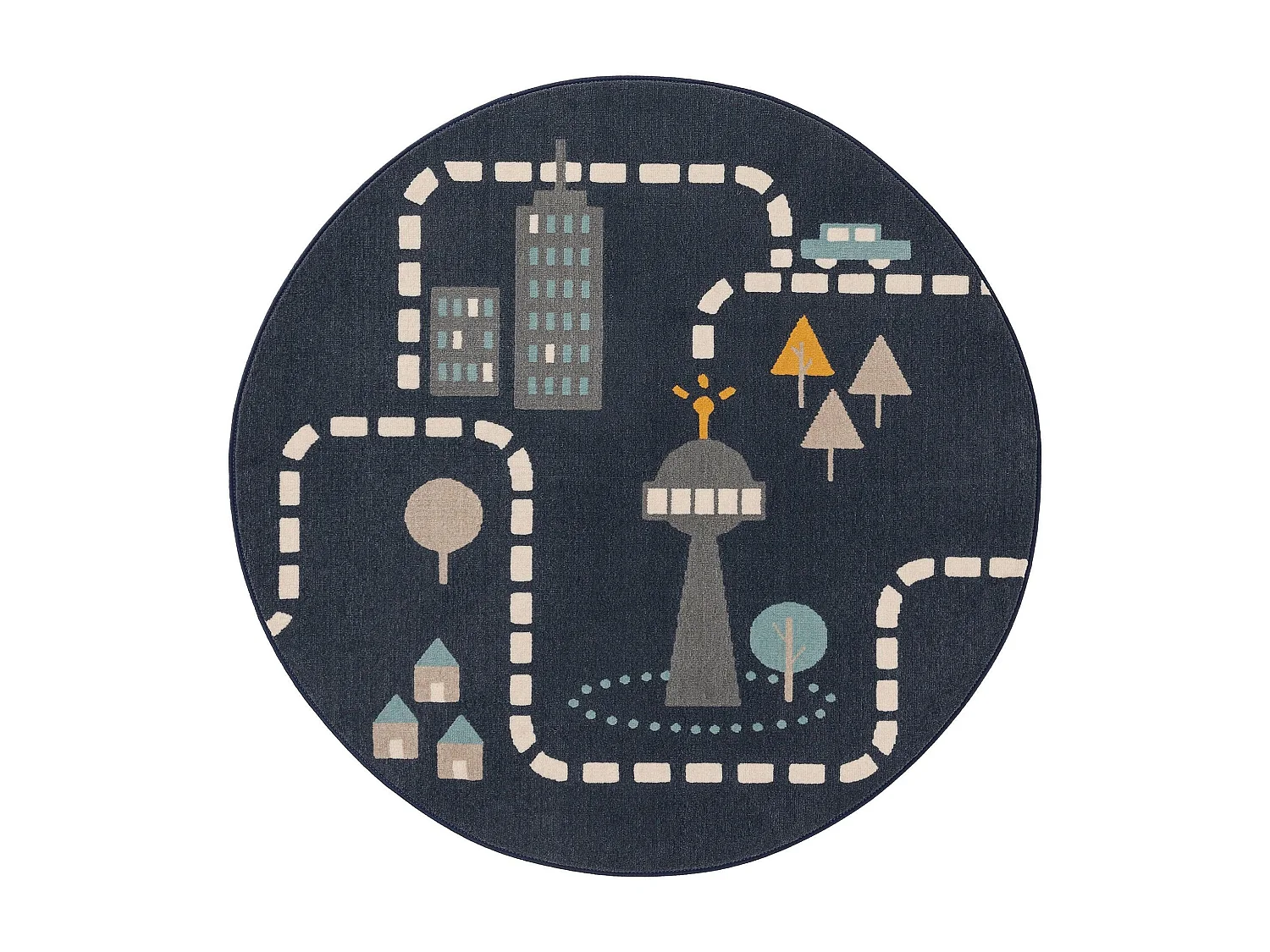 Tapis enfant Juno Bleu ø 120 cm rond