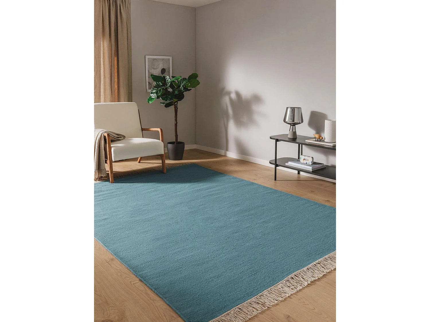 Tapis de laine Liv Bleu clair 140x200 cm