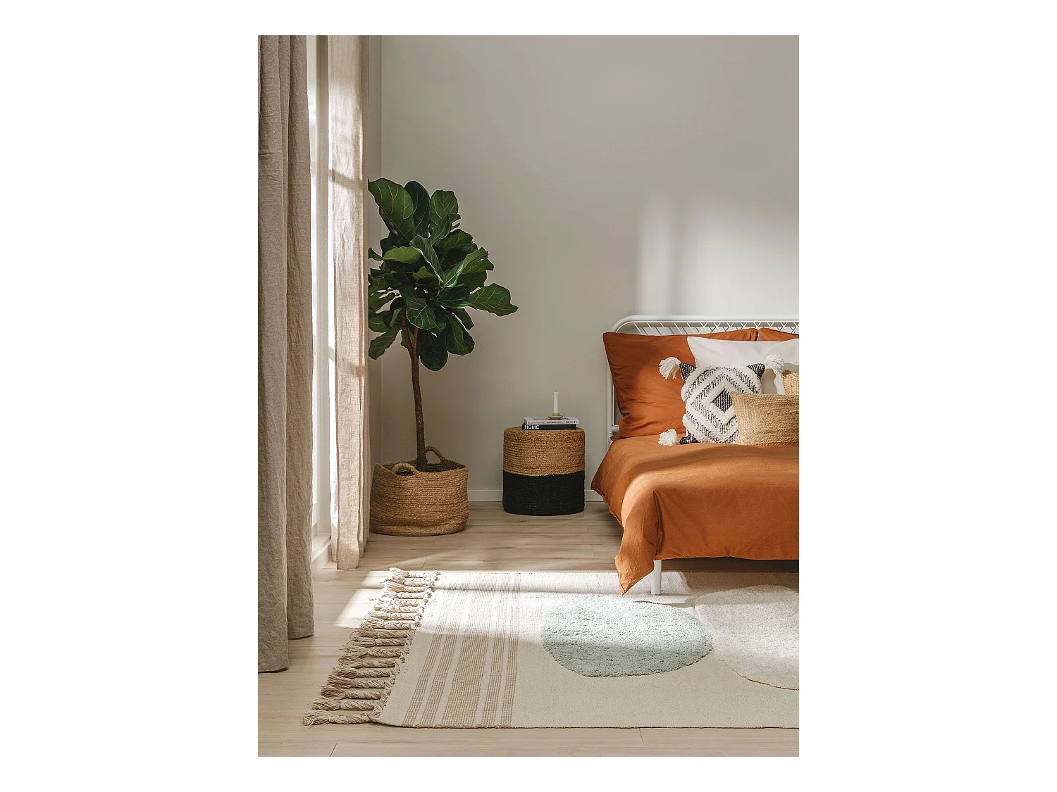 Tapis en coton Gibson Bleu 120x170 cm