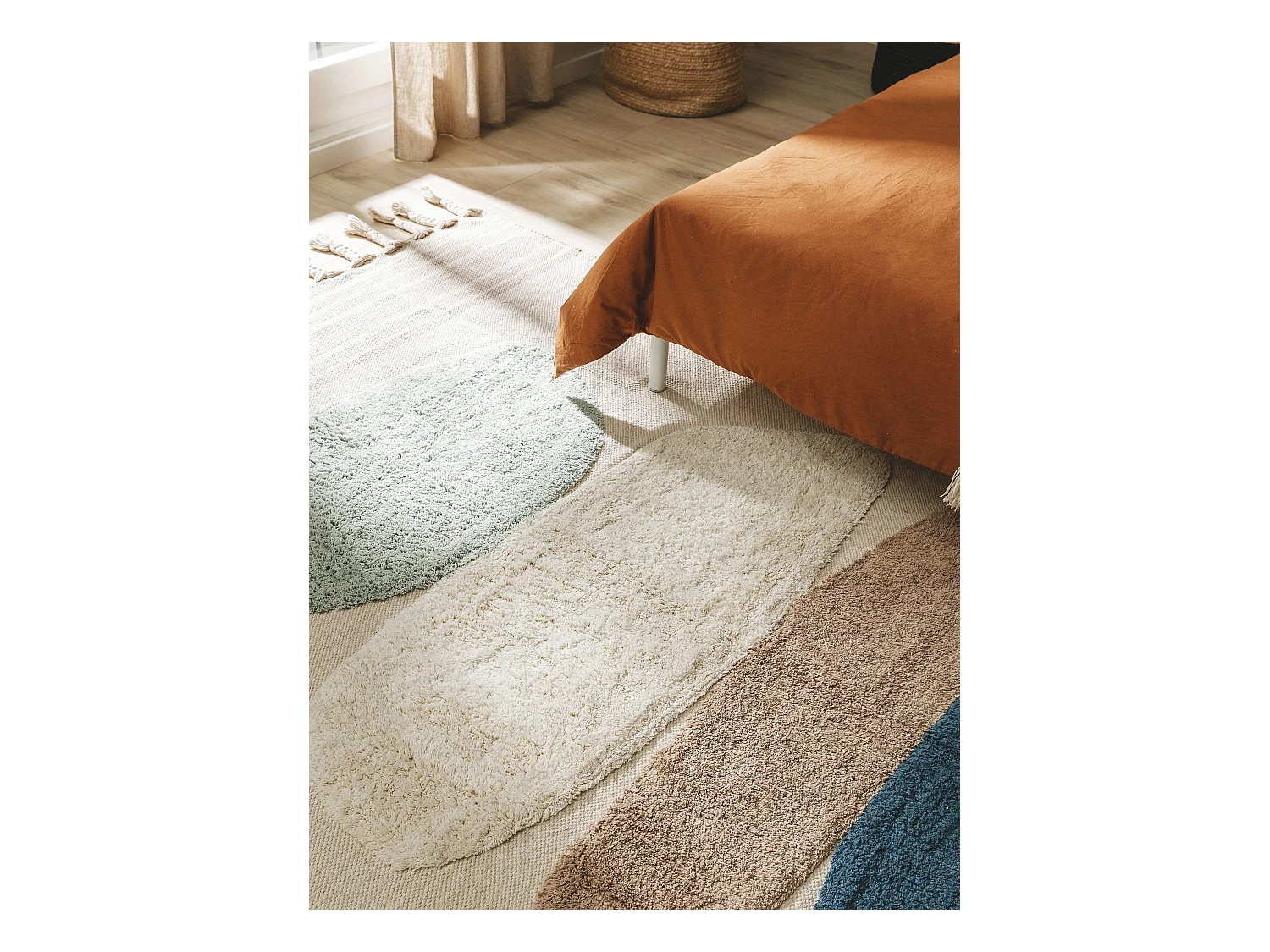 Tapis en coton Gibson Bleu 120x170 cm