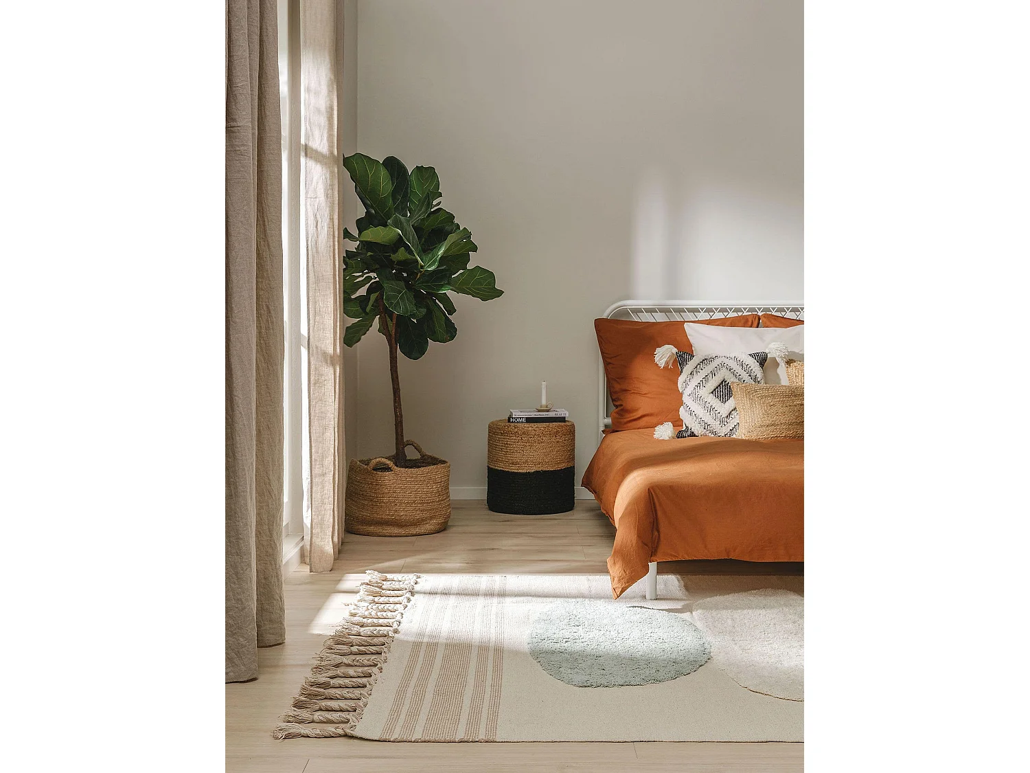 Tapis en coton Gibson Bleu 120x170 cm