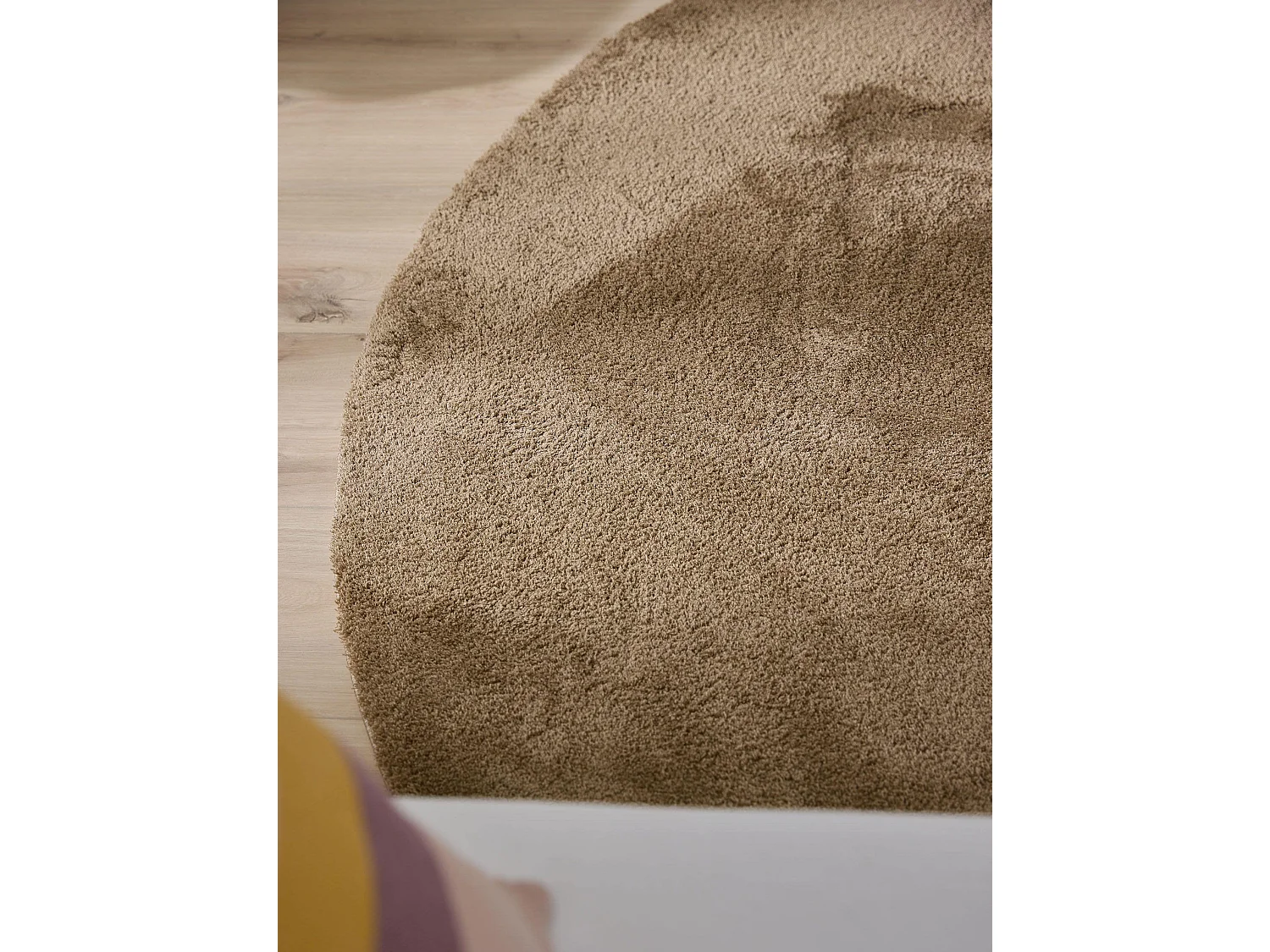 Tapis à poils longs rond Soda Beige ø 200 cm rond