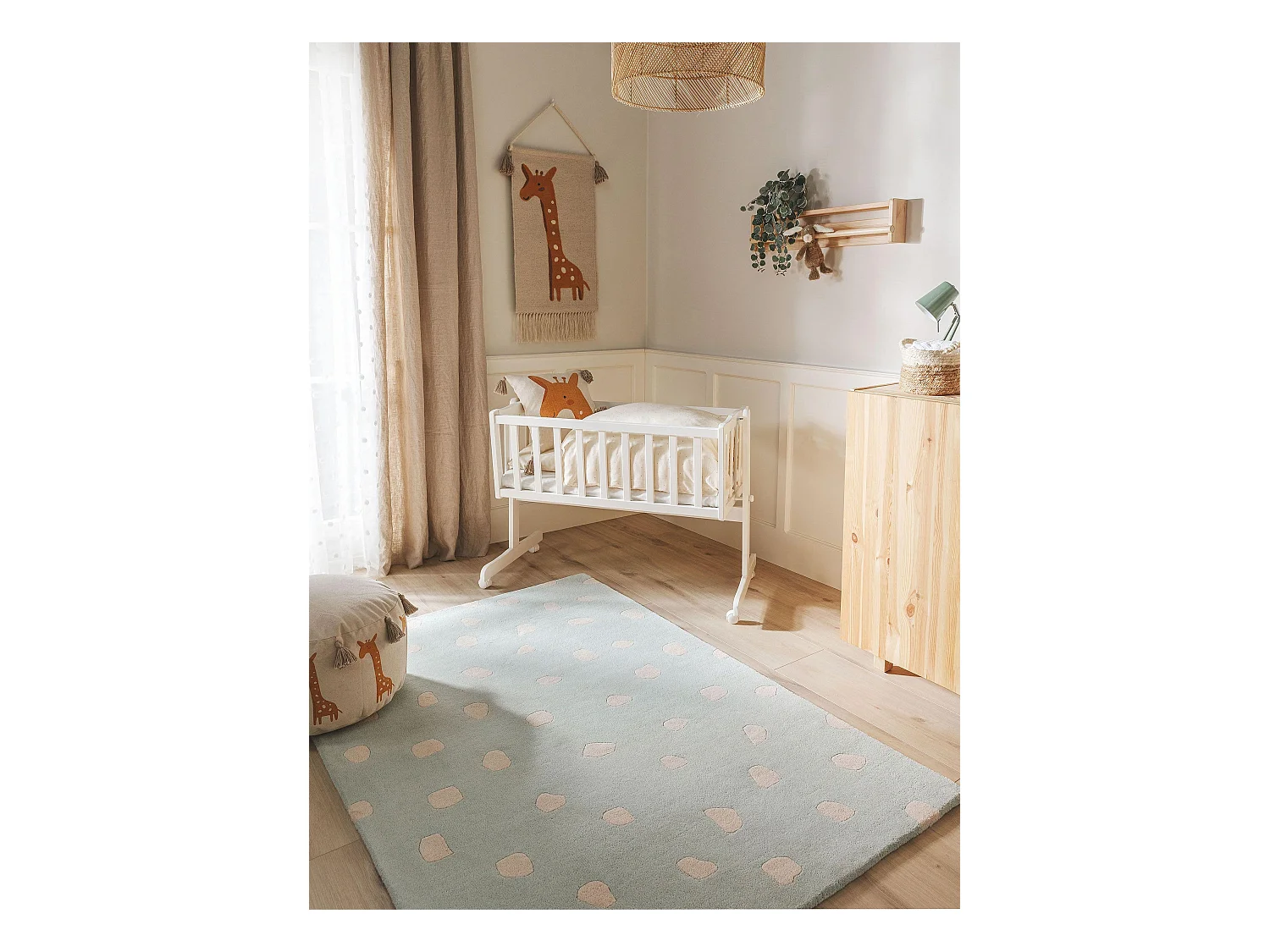 Tapis enfant Savannah Menthe 150x220 cm