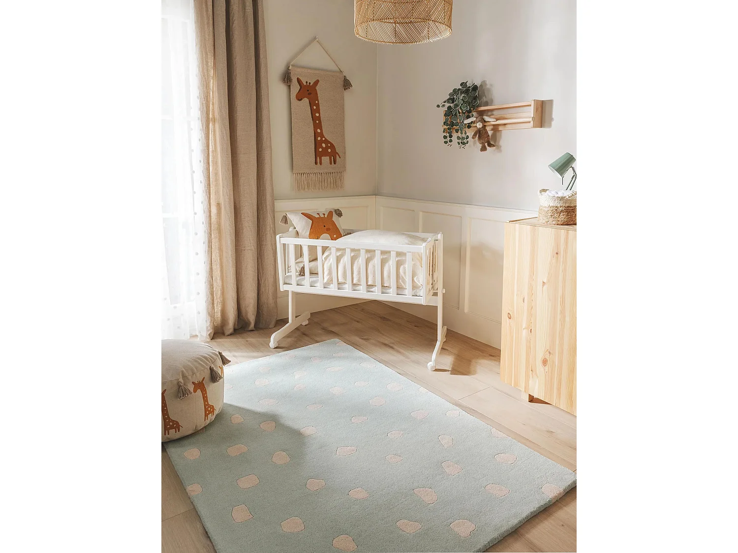 Tapis enfant Savannah Menthe 150x220 cm