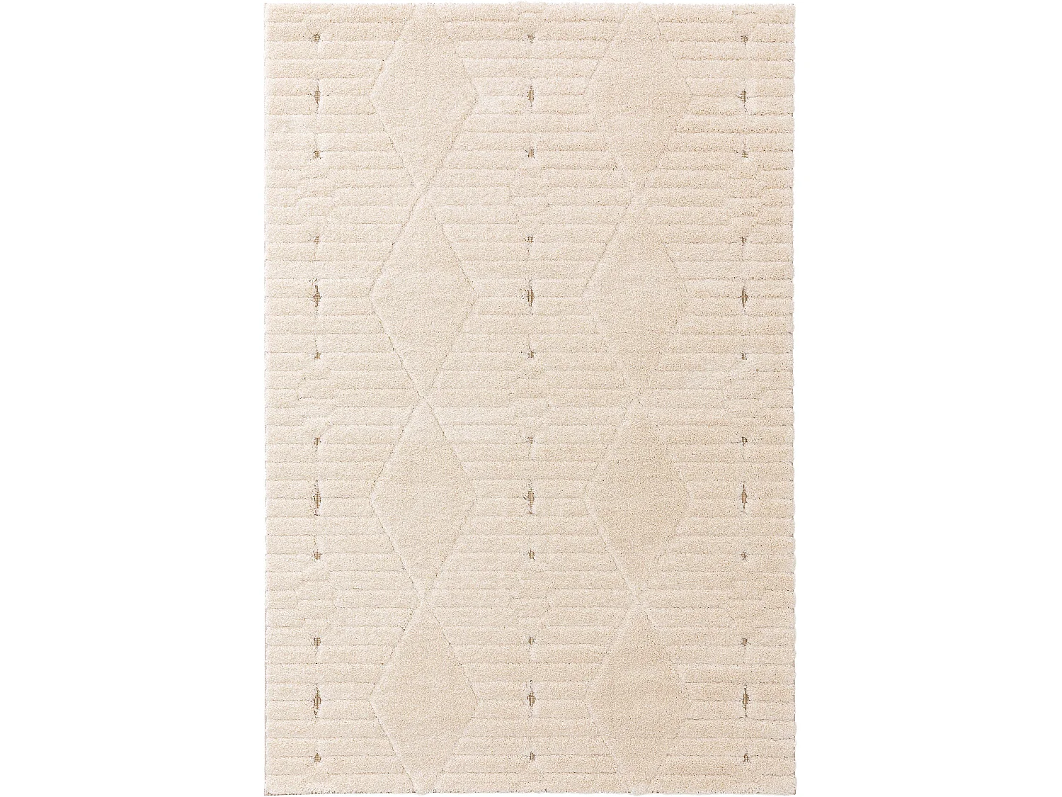 Tapis à poils longs Aimee Crème/Beige 200x290 cm