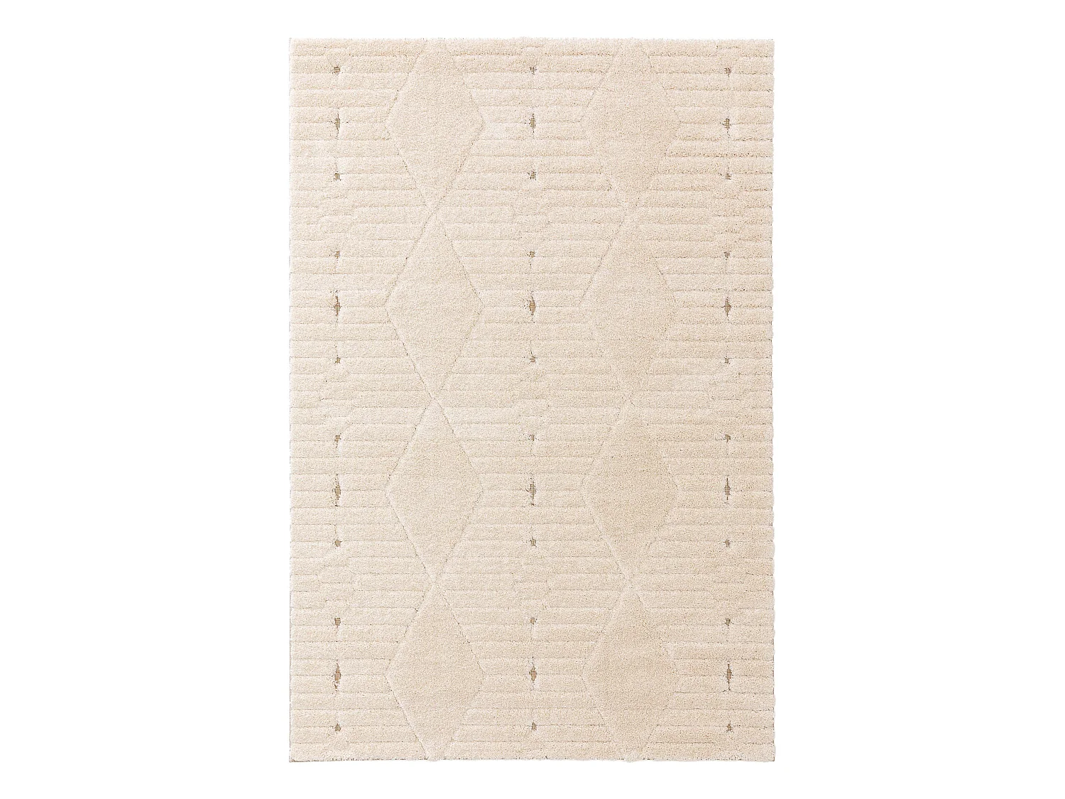 Tapis à poils longs Aimee Crème/Beige 200x290 cm