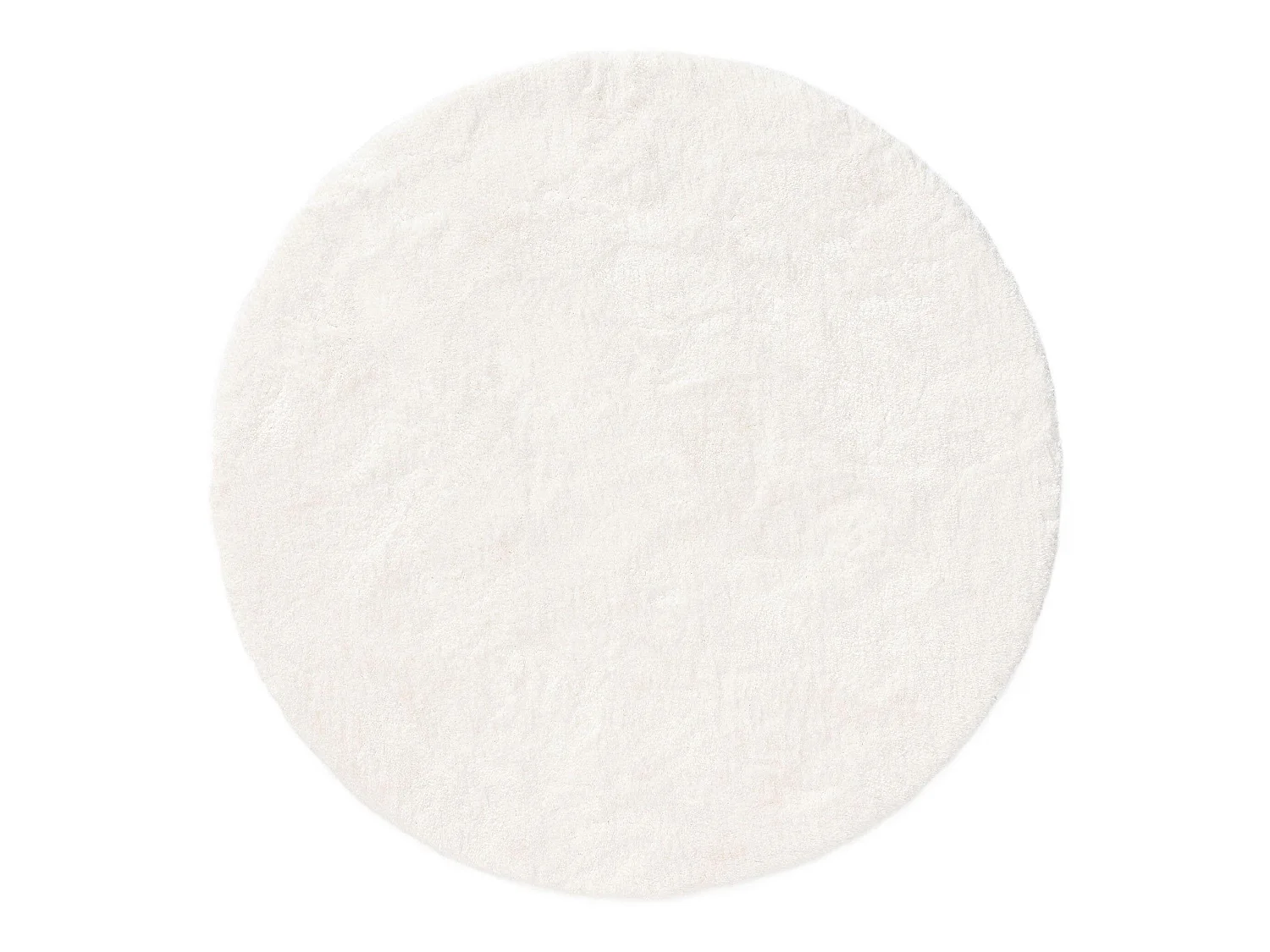 Tapis à poils longs rond Cloudy Crème ø 80 cm rond