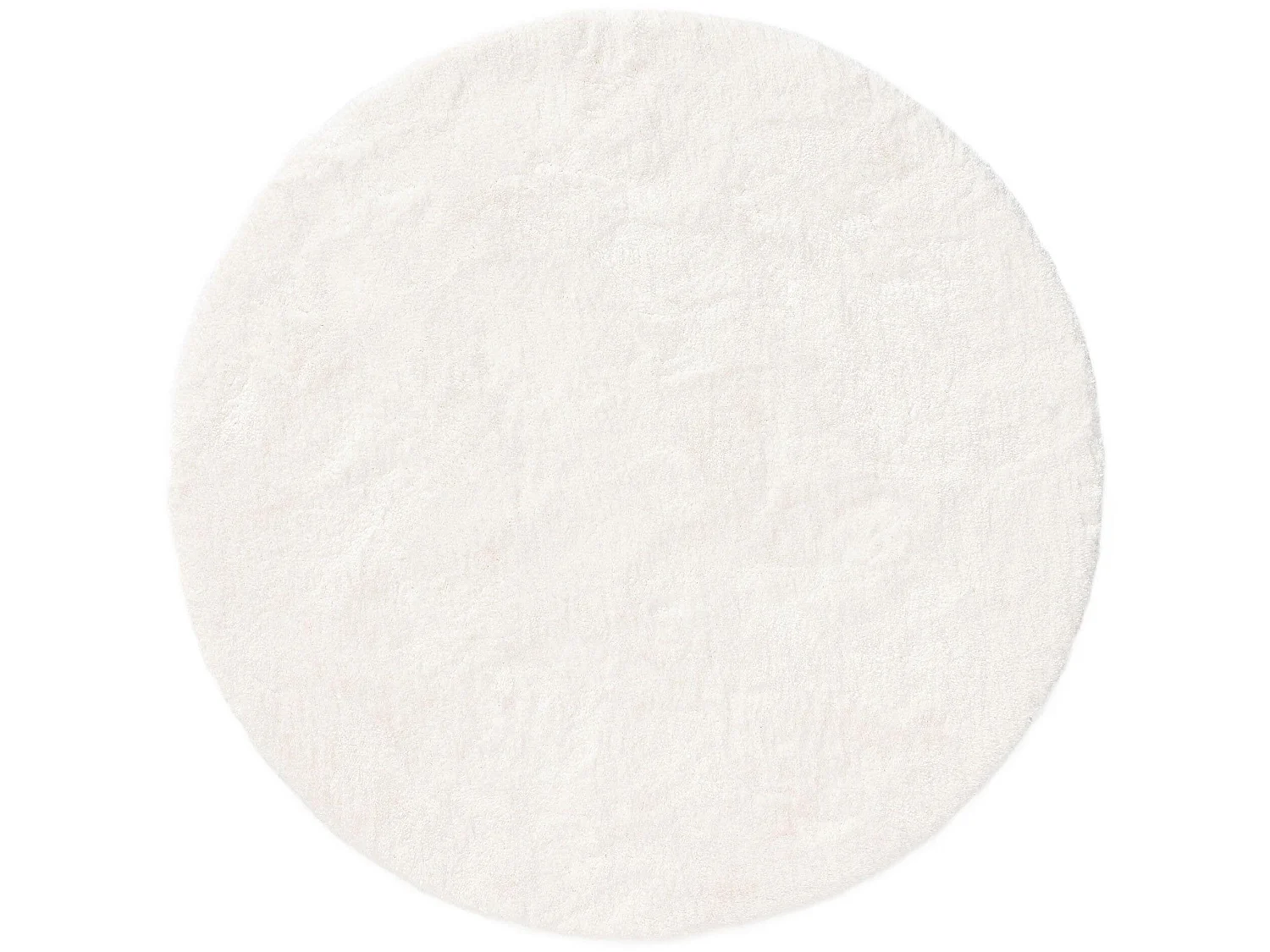 Tapis à poils longs rond Cloudy Crème ø 80 cm rond