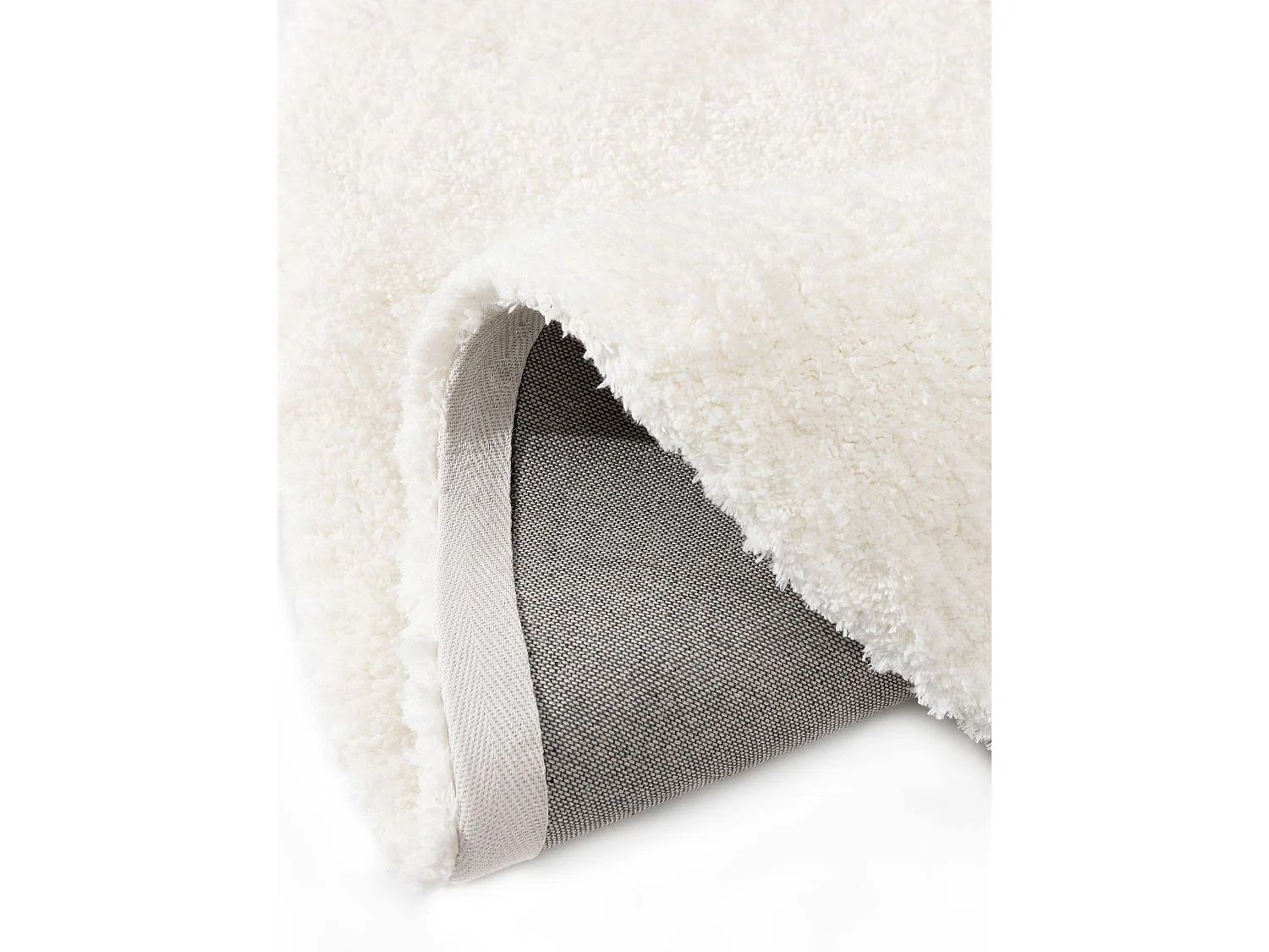 Tapis à poils longs rond Cloudy Crème ø 80 cm rond