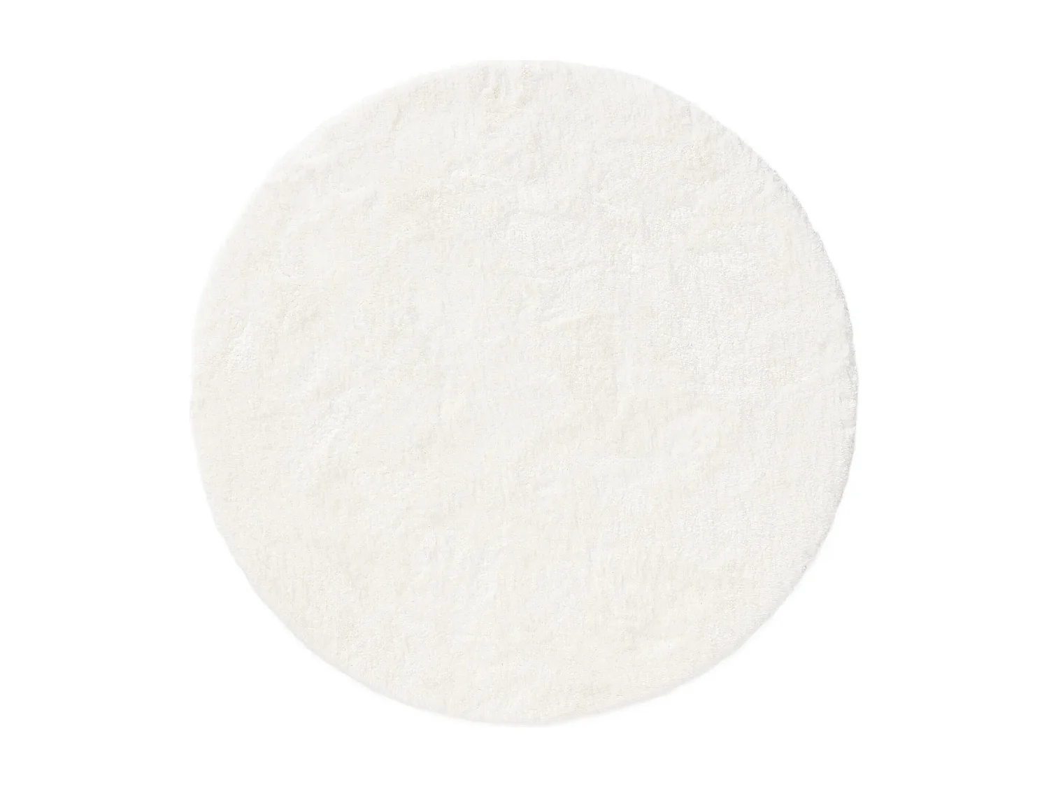 Tapis à poils longs rond Cloudy Crème ø 80 cm rond