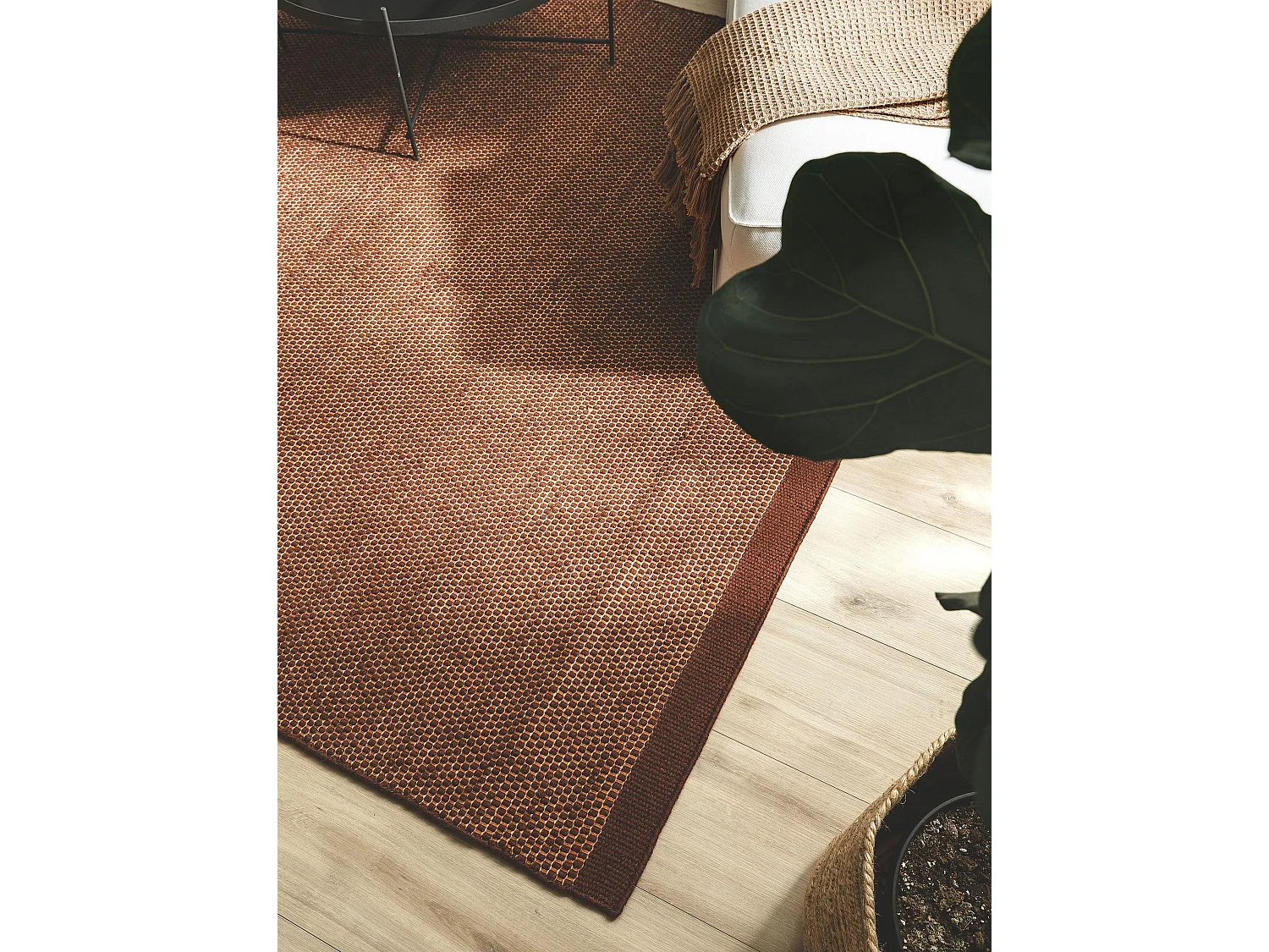 Tapis de laine Rocco Marron 170x240 cm