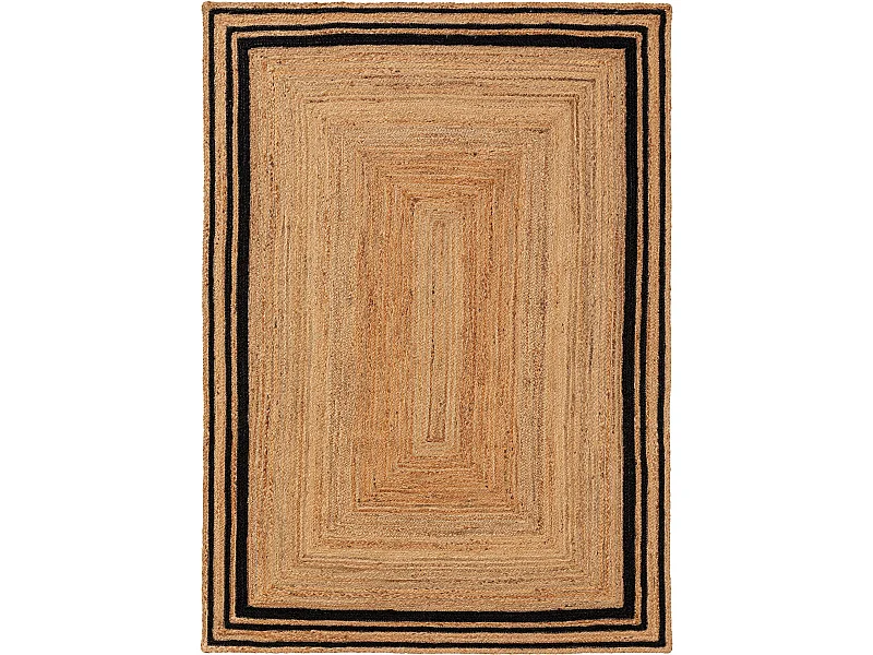 Tapis de jute Jutta Noir 160x230 cm