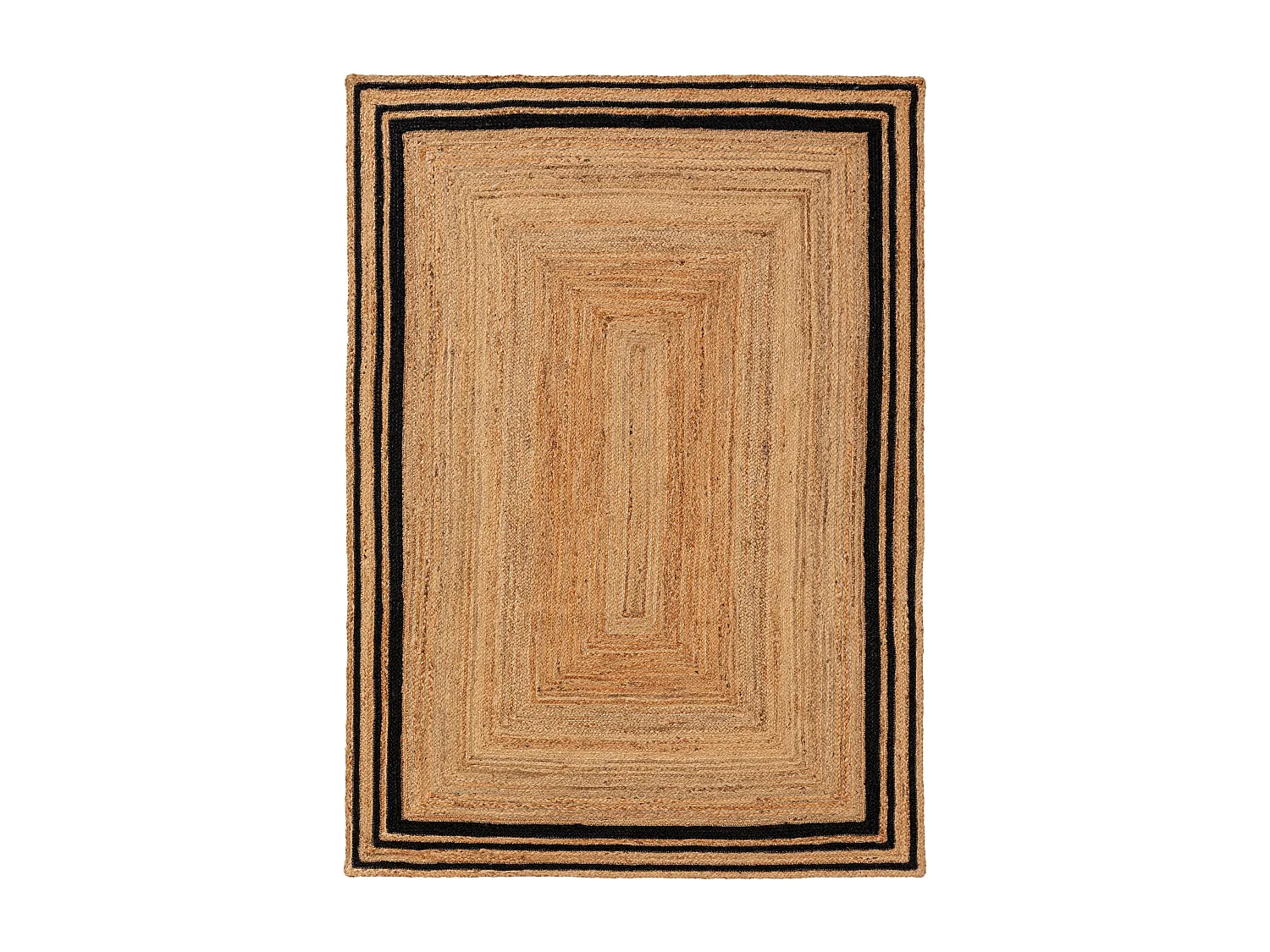 Tapis de jute Jutta Noir 160x230 cm
