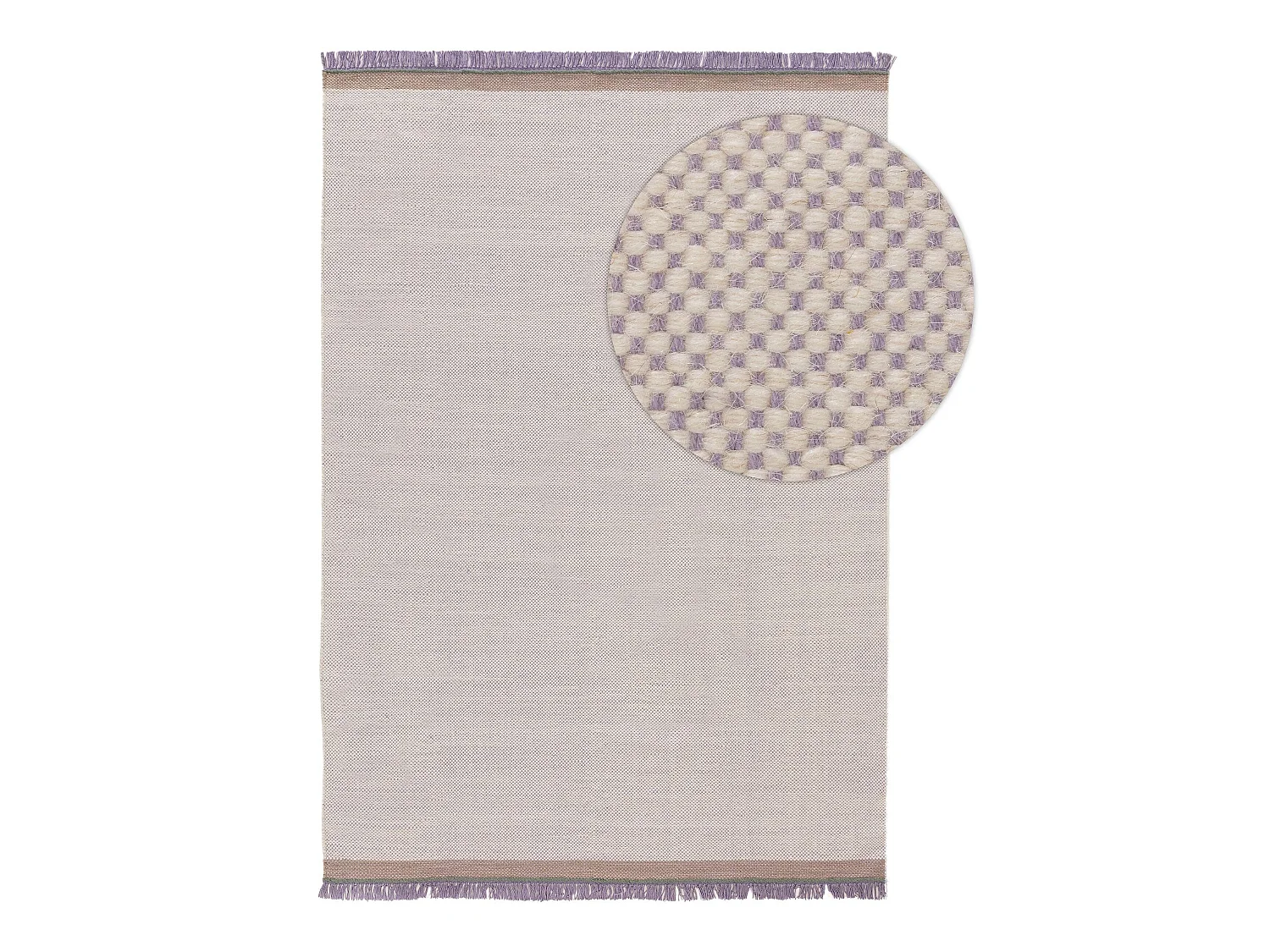 Tapis de laine Karla Mauve 80x120 cm