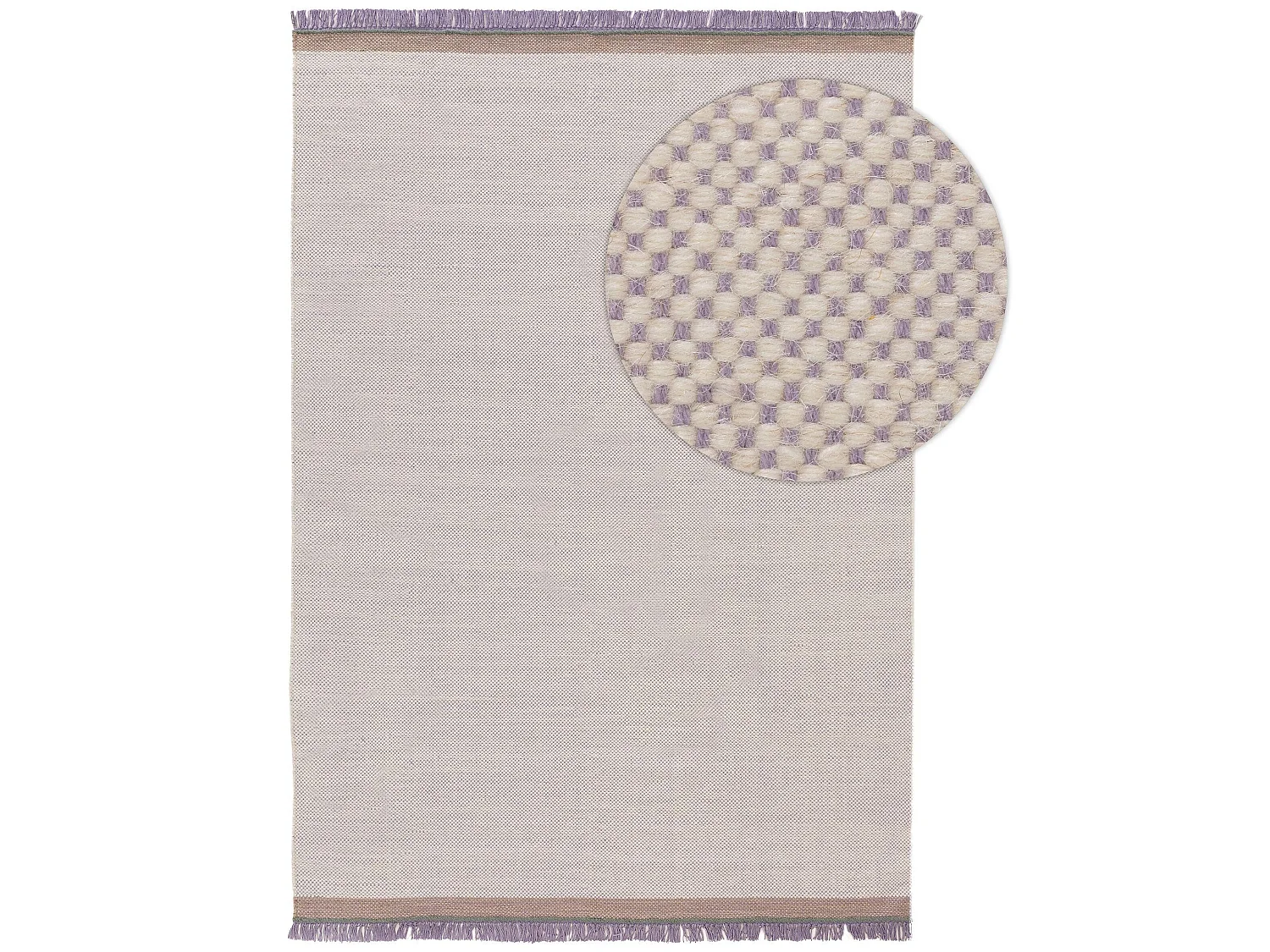Tapis de laine Karla Mauve 80x120 cm