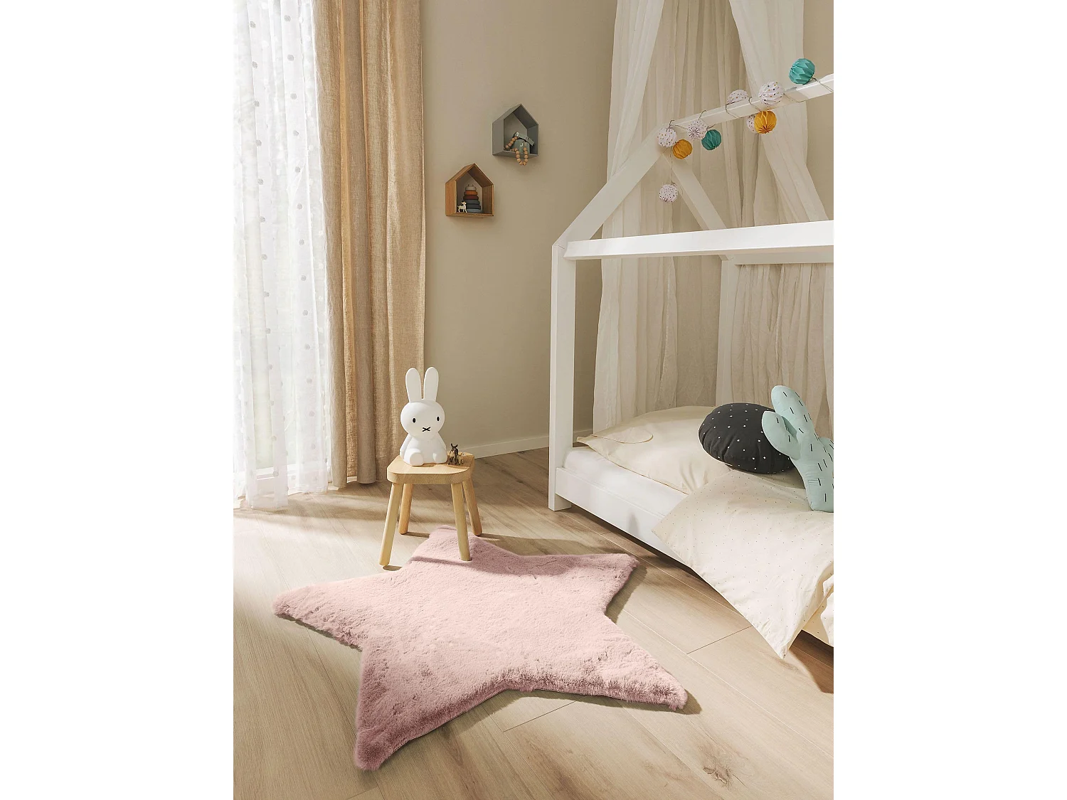 Tapis enfant Dave Rose 100x100 cm