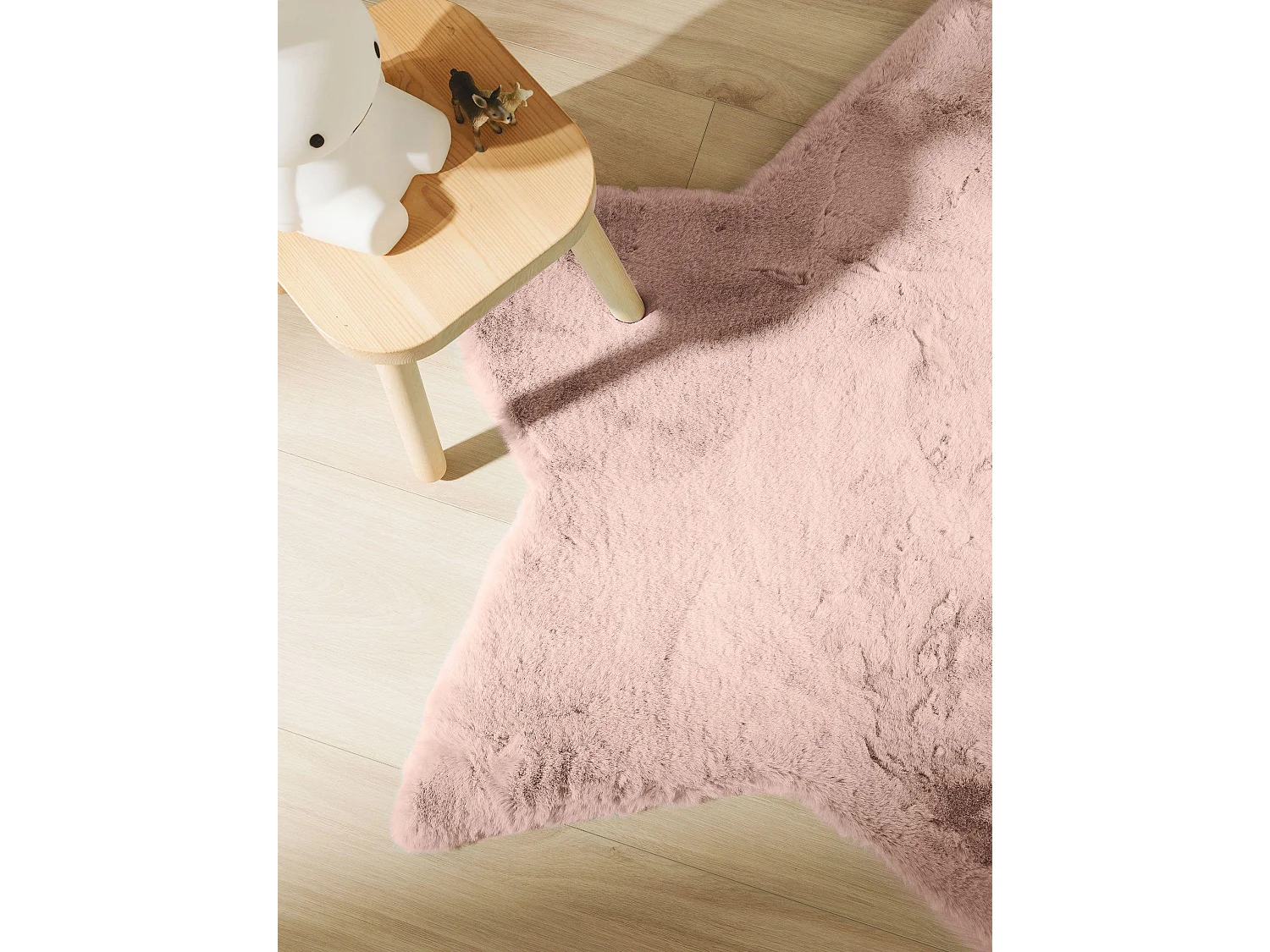 Tapis enfant Dave Rose 100x100 cm