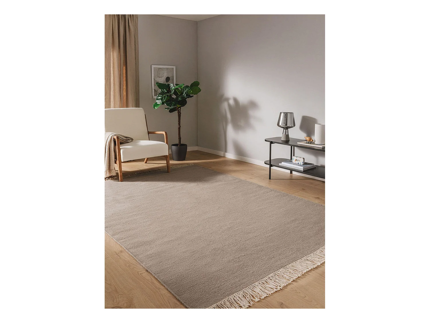 Tapis de laine Liv Gris clair 60x100 cm